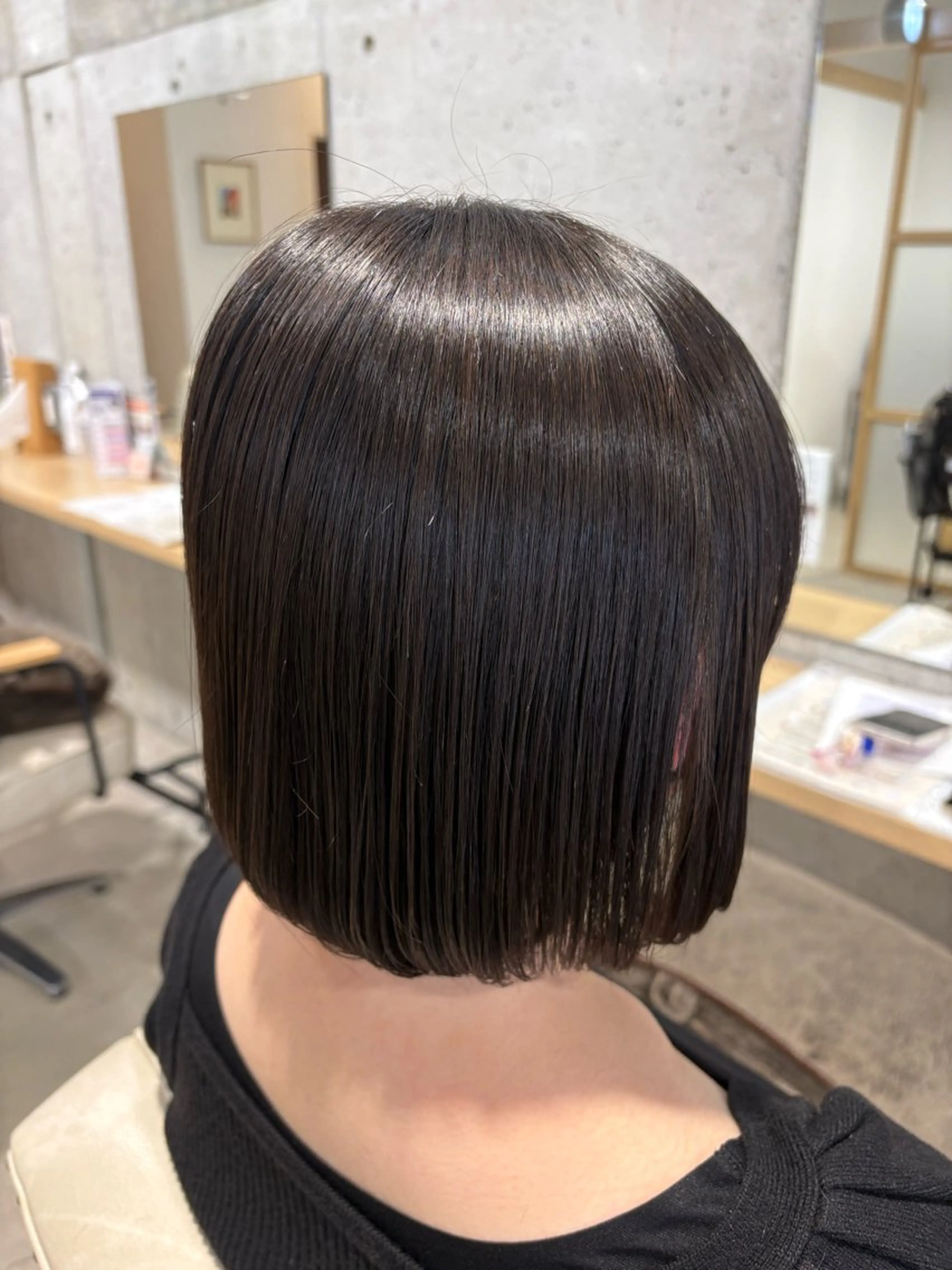 ショート ボブ カット 藤原仁美/レイヤー /透明感カラーのヘアスタイル