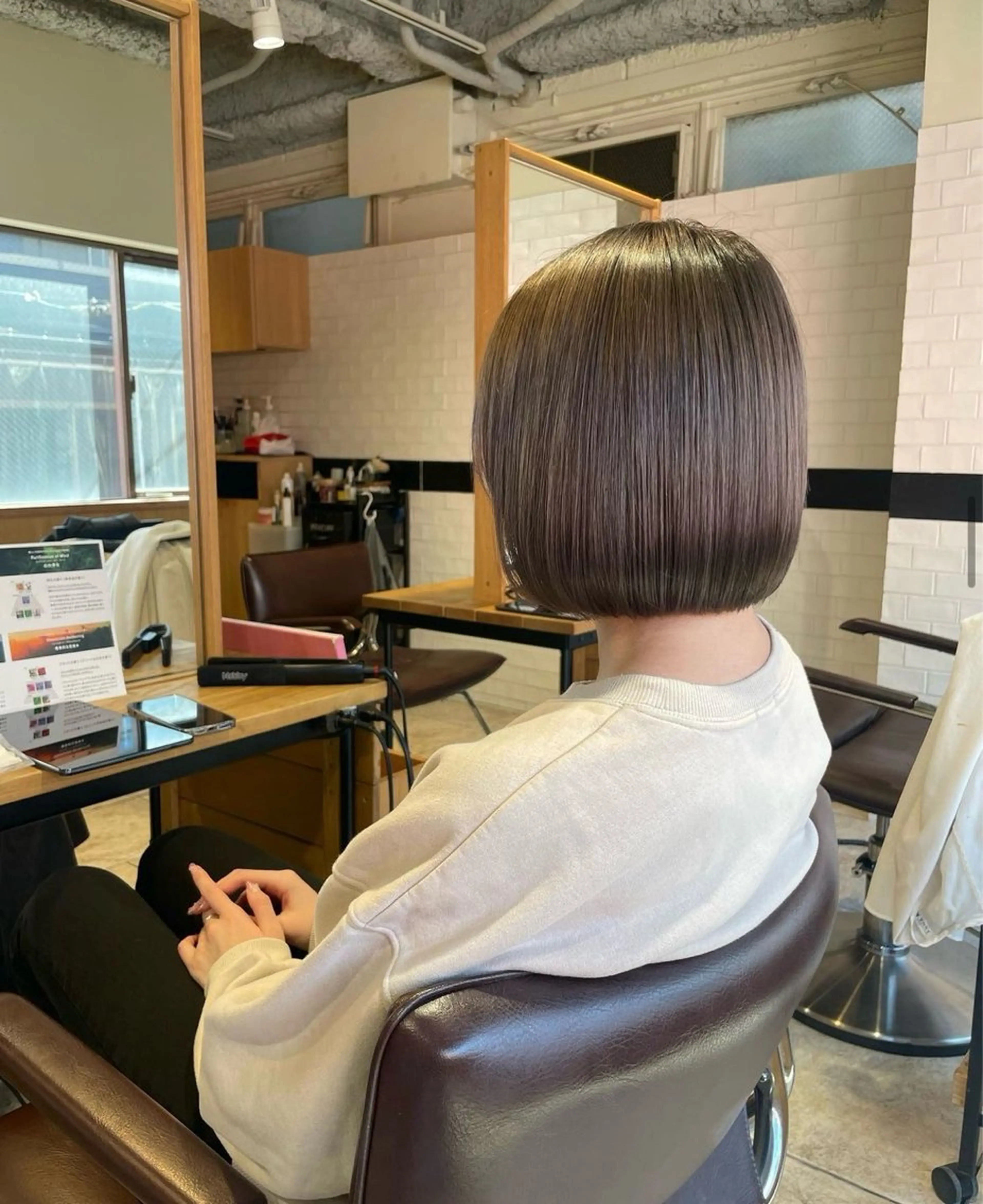 ショート カラー ボブ レイヤー／髪質改善／ 銀座／CHIEのヘアスタイル