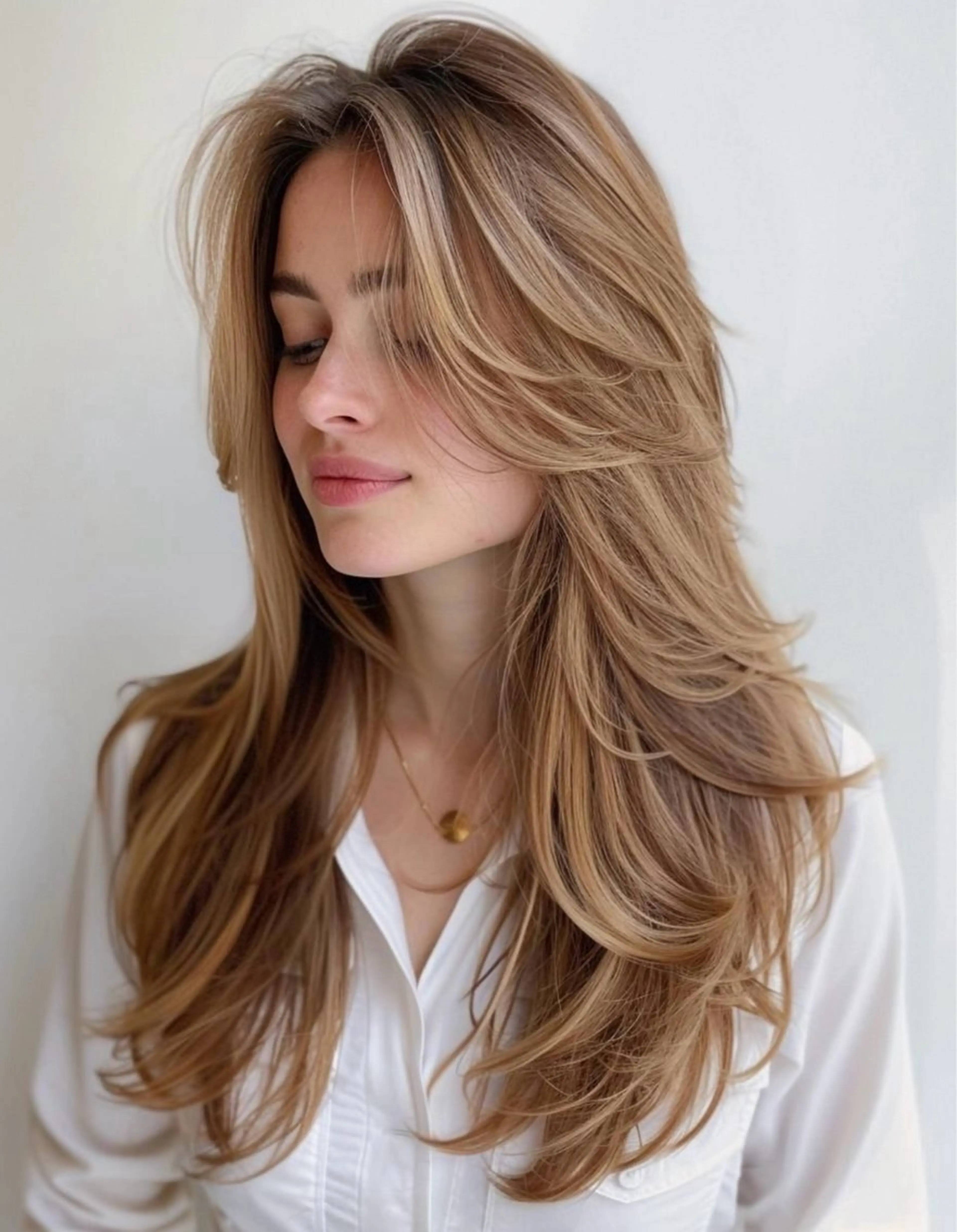 ミディアム カット 平岡 亜友菜のヘアスタイル