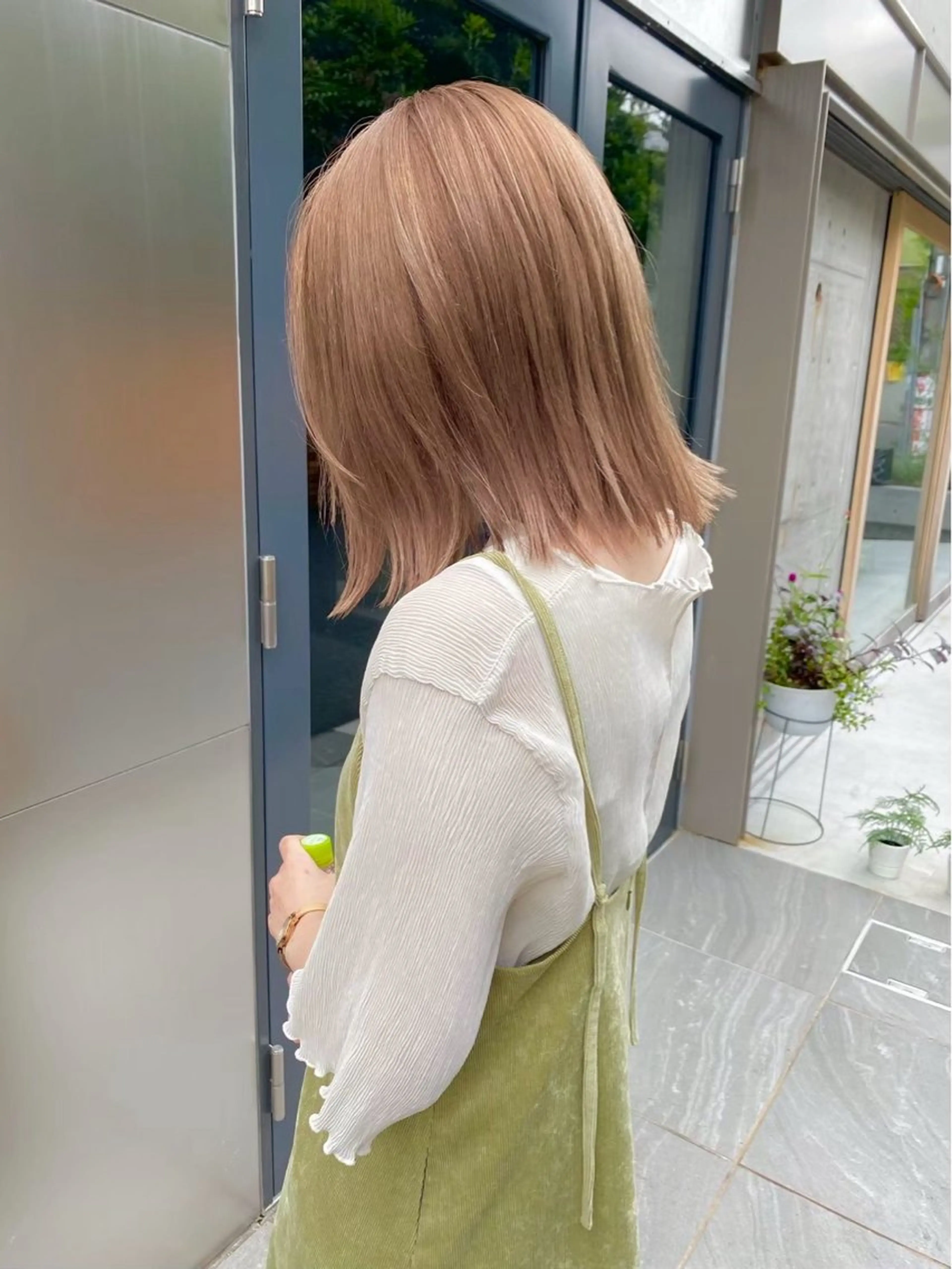 セミロング カラー ヘアアレンジ ショートボブ ボブ くびれヘア 顔まわりレイヤー 顔周りカット ヘアカラー 小西海青 ✨モデル様募集✨️のヘアスタイル