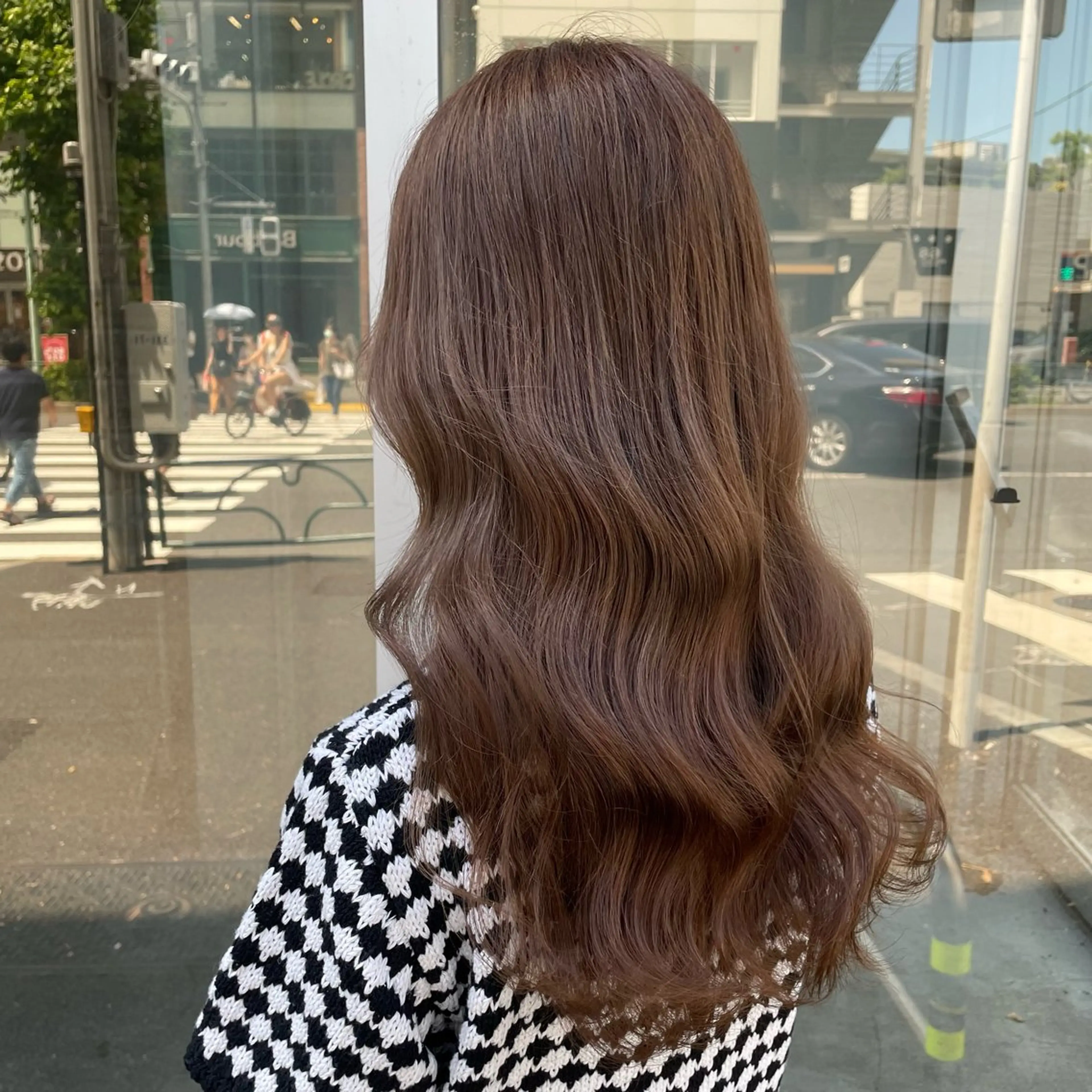 ミディアム ブラウンベージュ🤎 ブリーチなし🤎のヘアスタイル