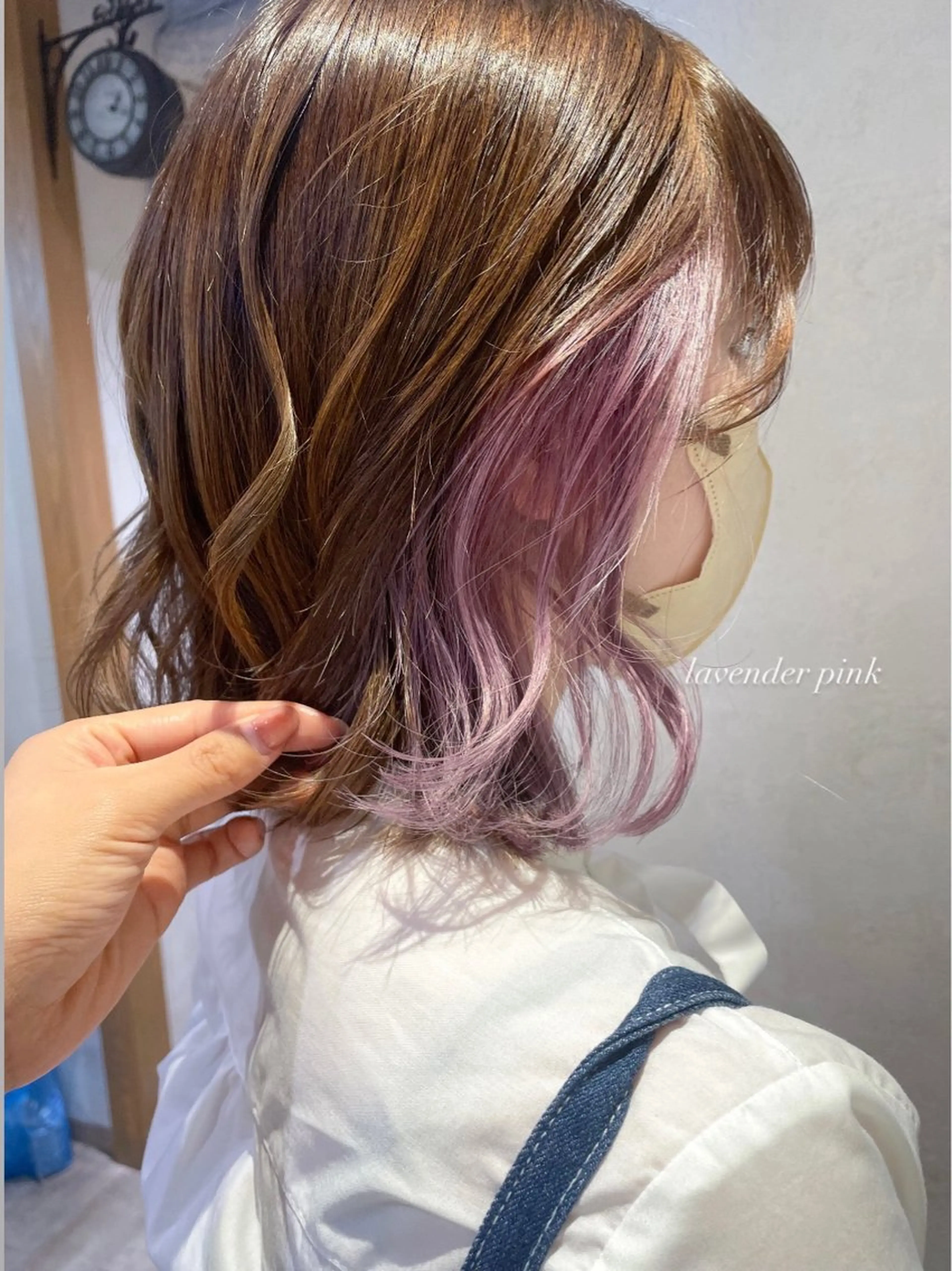 ミディアム 透明感カラー／韓国 レイヤーmomokaのヘアスタイル