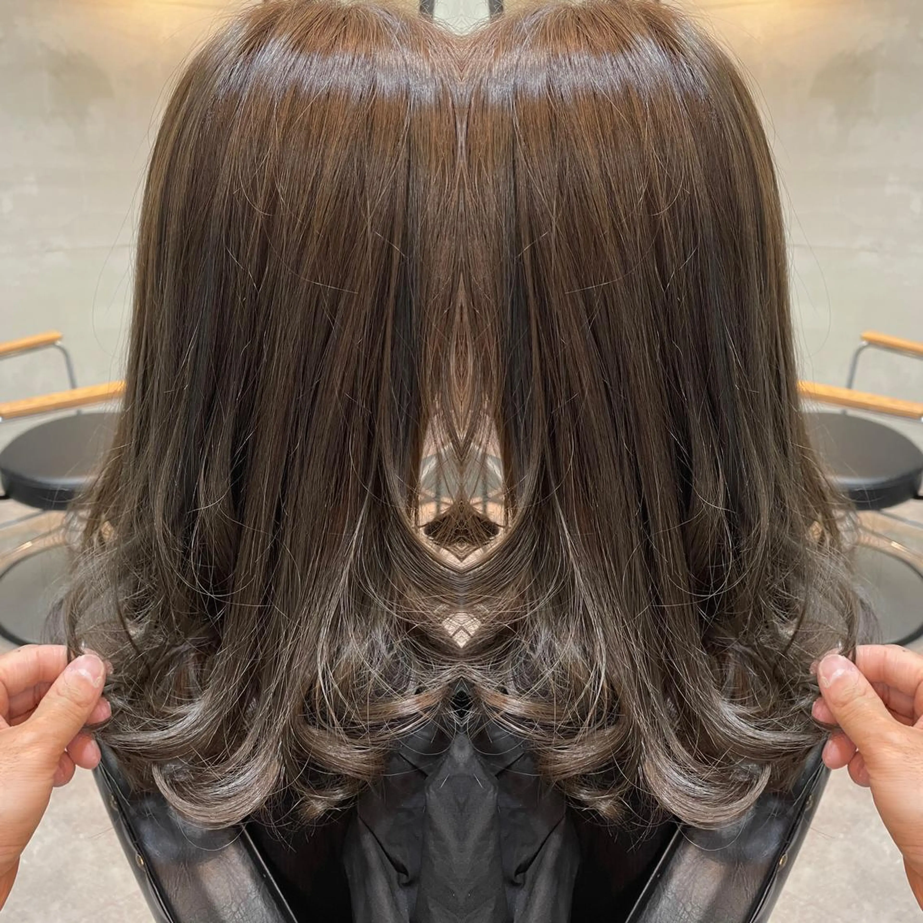 ロング カラー アディクシーカラー ブリーチ 透明感カラー ブリーチなしカラー ヘアカラー トリートメント La fith  hair chill 松山大街道店所属・不動令 認定カラーリストのヘアスタイル