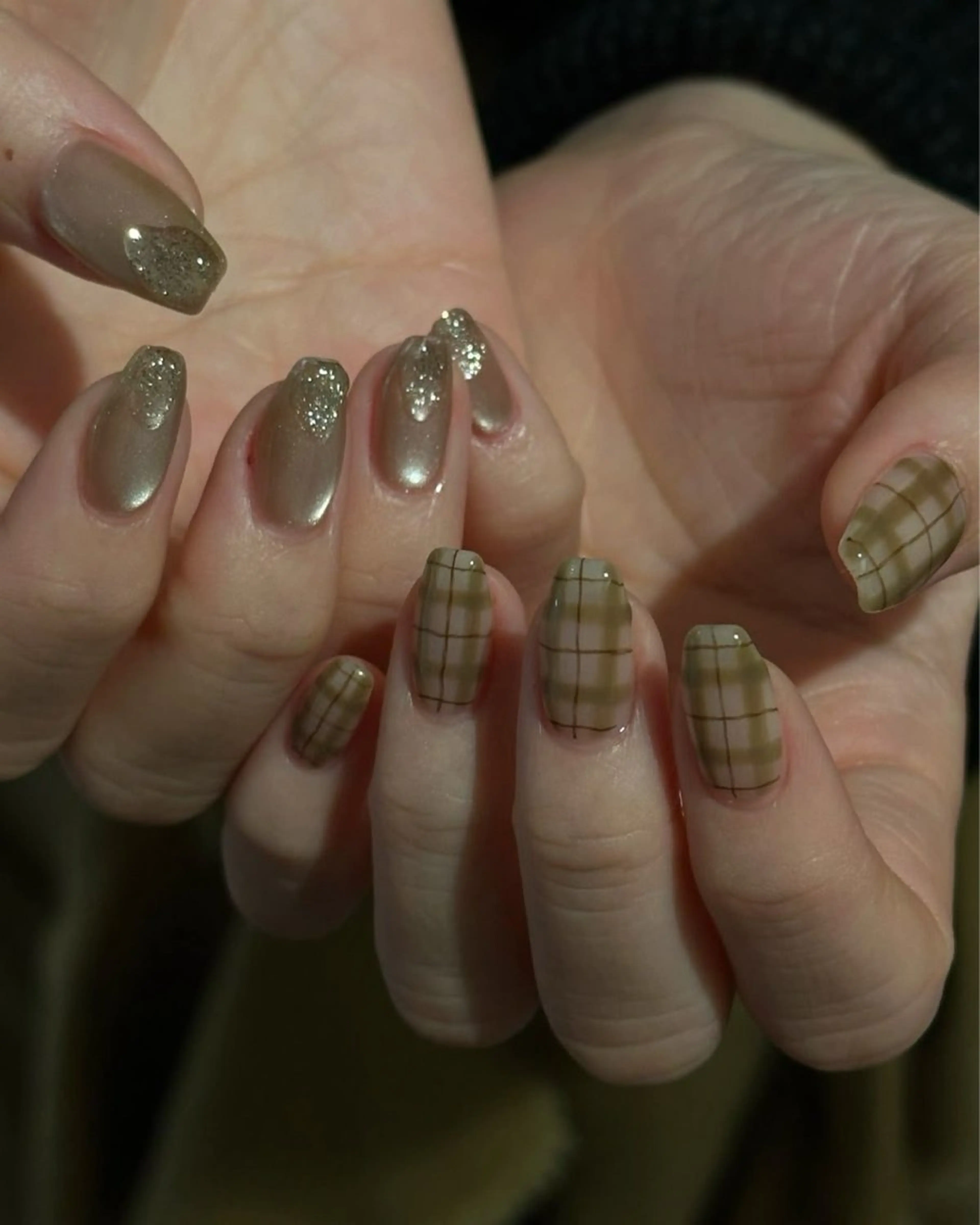 ネイル 韓国ネイル 持ち込み ニュアンスネイル ネイルチップ 冬ネイル RINN ANA.CHUOのネイルデザイン