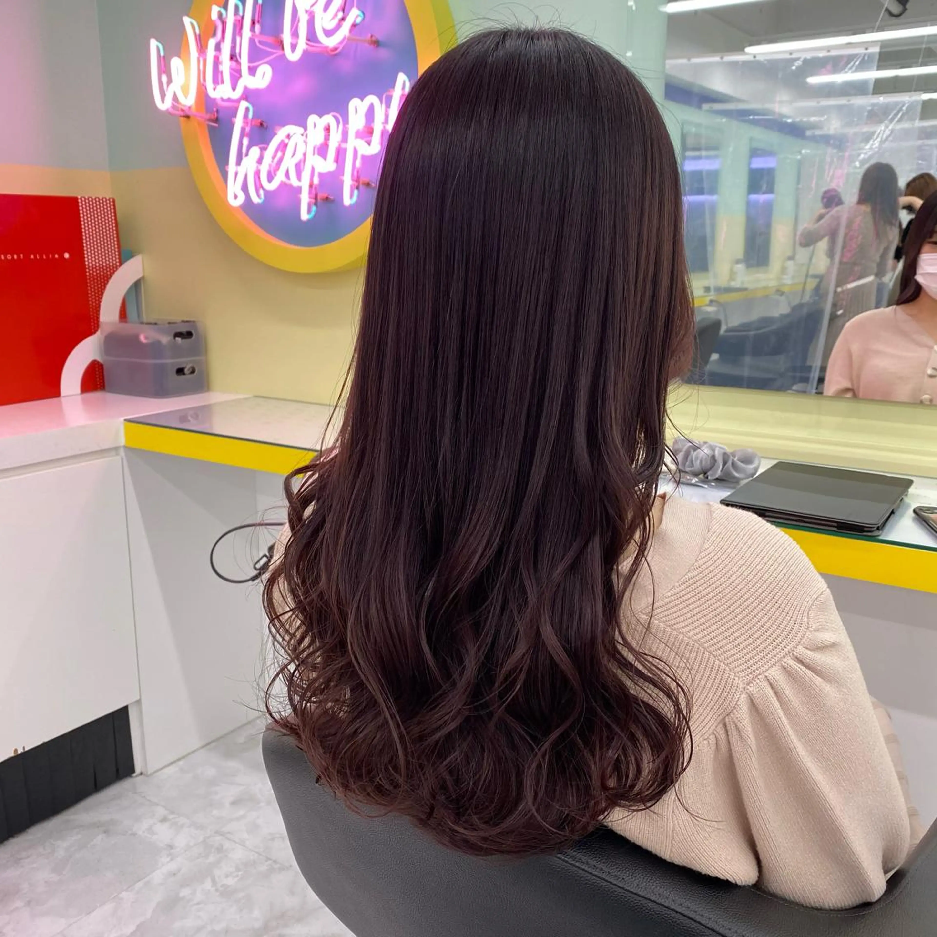 セミロング カラー ヘアアレンジ ヘアカラー トリートメント GOTODAY shair salon 横浜mare店所属・mai🍑暖色カラー /レイヤー💖のヘアスタイル