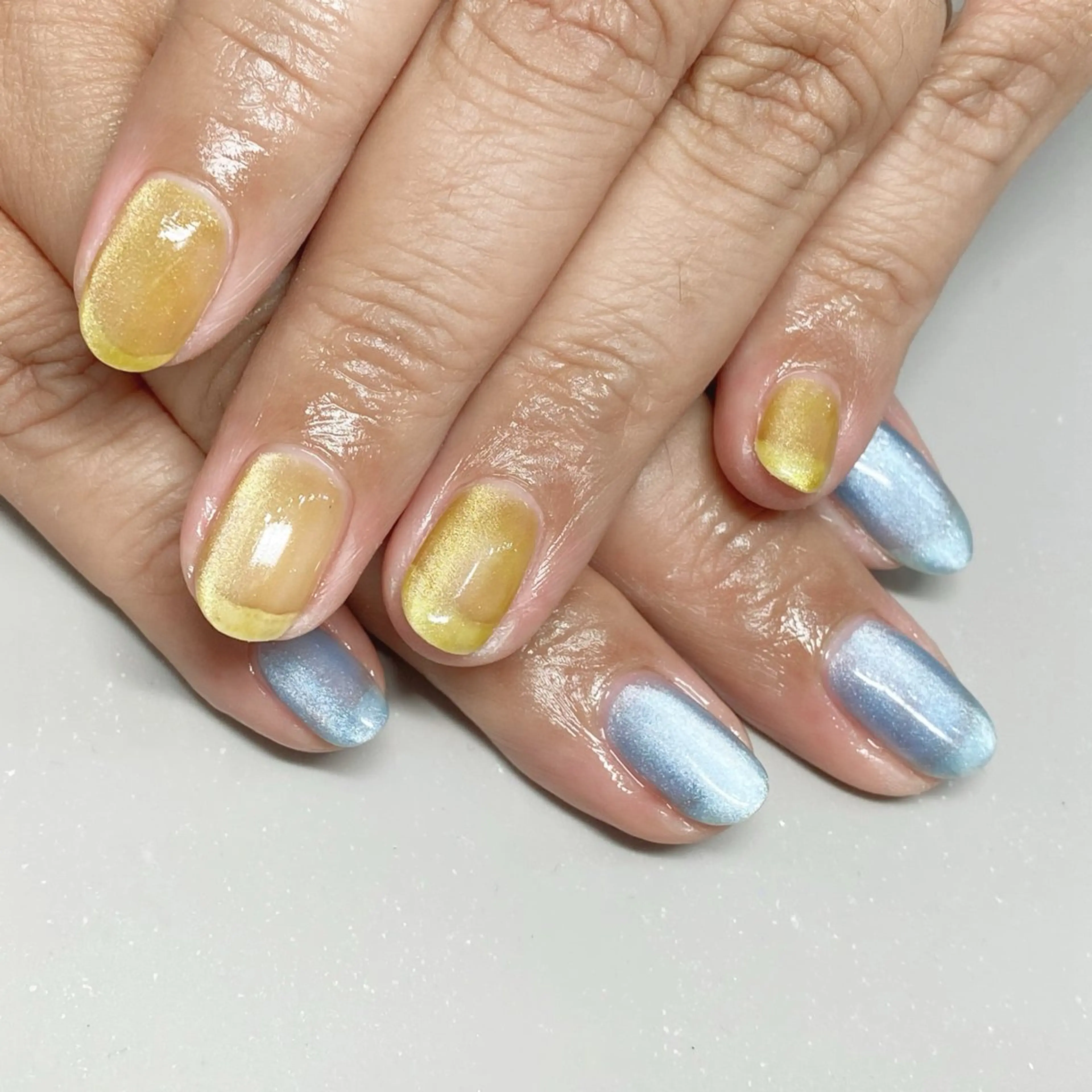 ネイル 艶/マグネット/網紅 /韓国/岩下りほのネイルデザイン