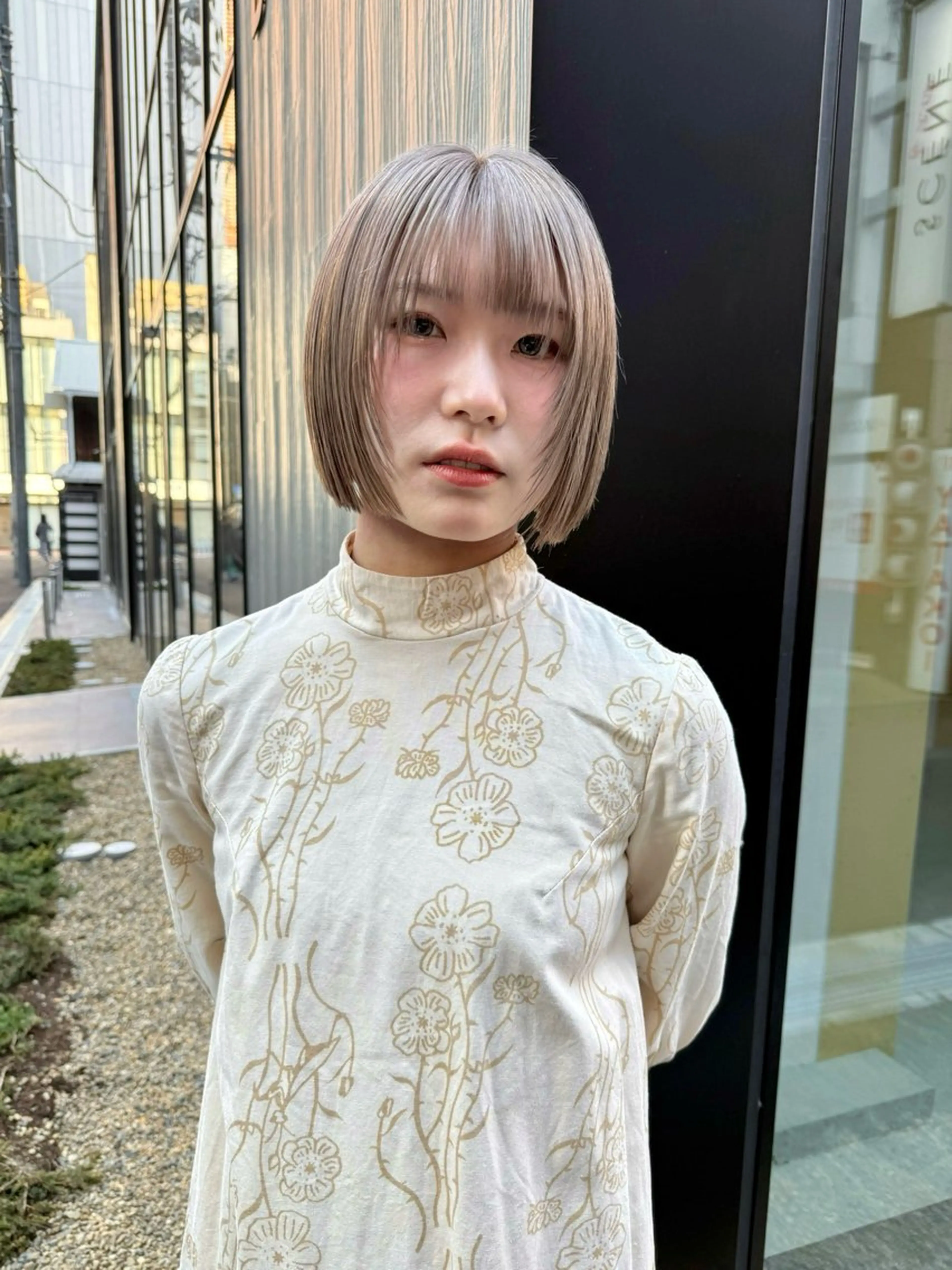 ショート カラー ボブ/パーマ 古家 佑真のヘアスタイル