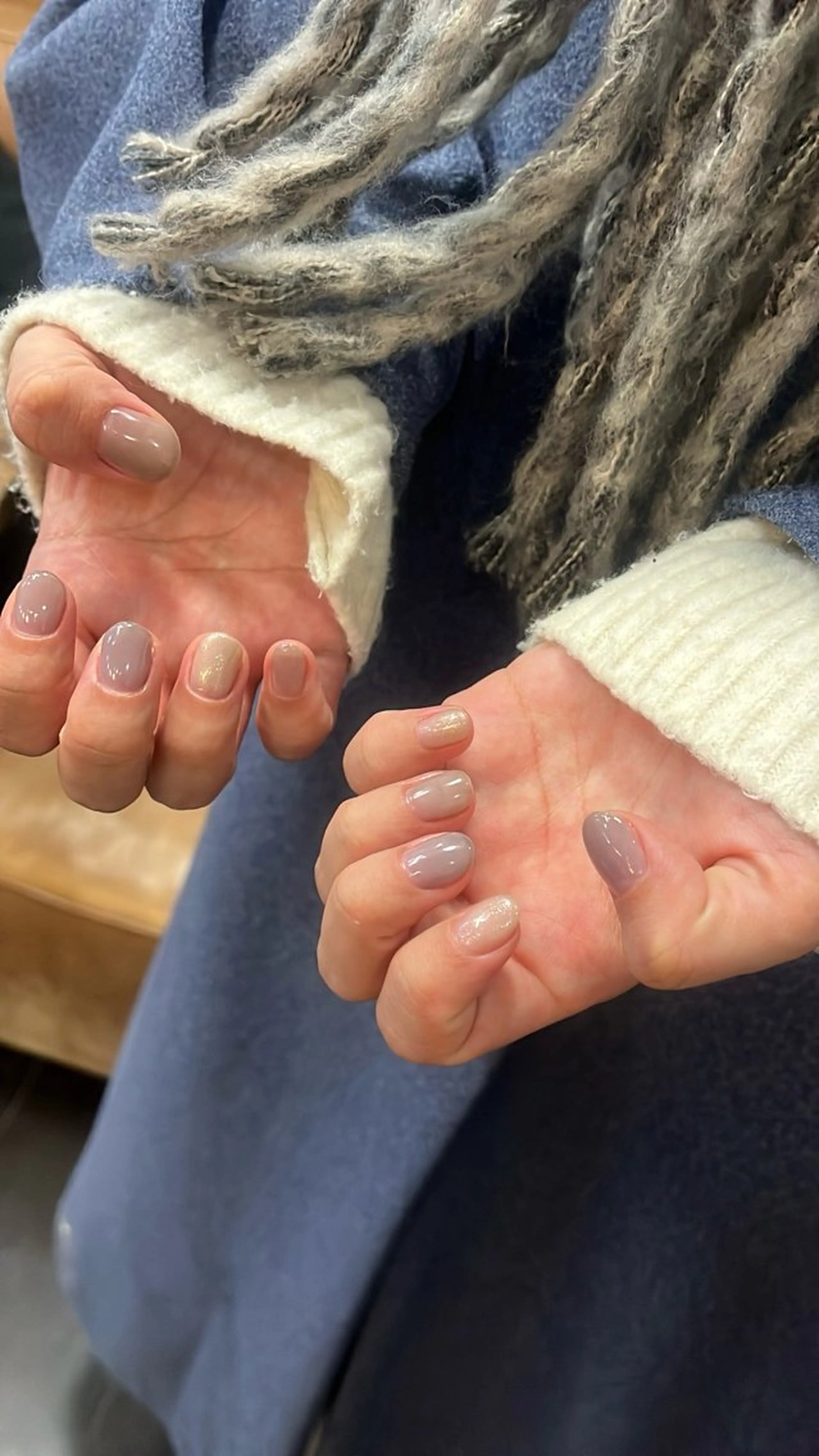 ネイル フラッシュネイル ハート ラメ(グリッター) ラメグラデーション ニュアンスネイル ハンドネイル SAKU nail 作島茜のネイルデザイン