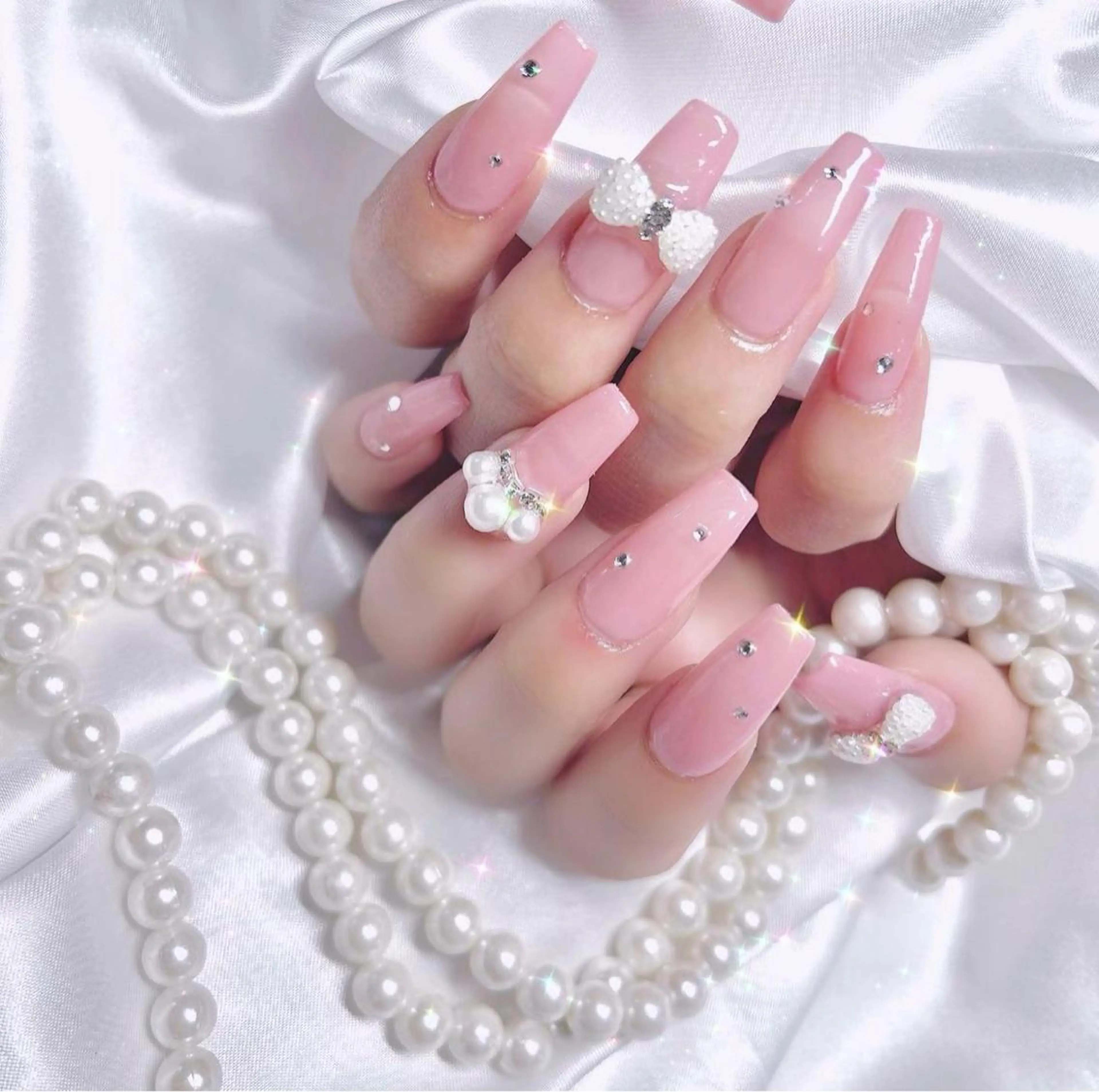 ネイル ジェルネイル 韓国ネイル パラジェル ピンク スカルプネイル élu by Noriko 前原のネイルデザイン