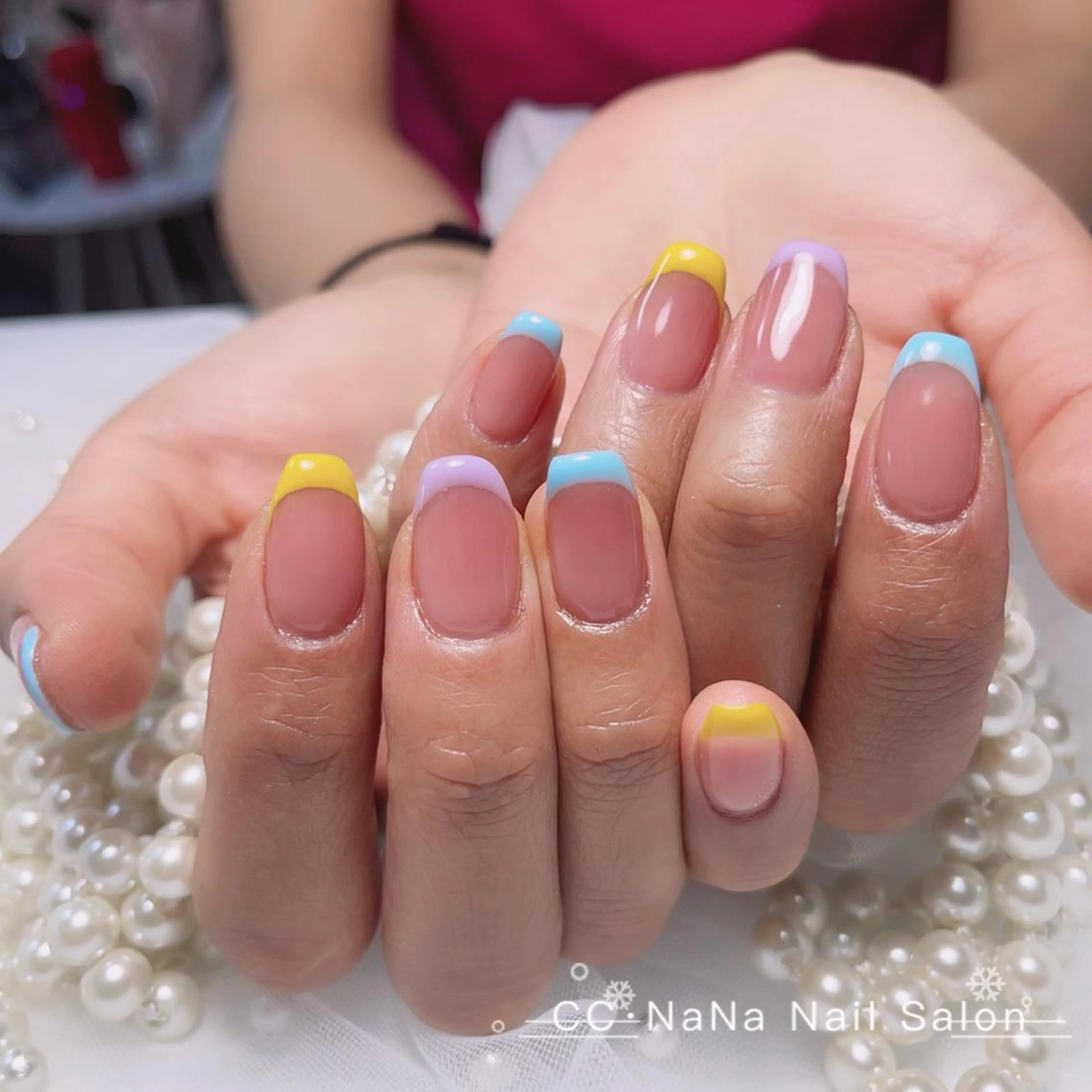 ネイル ハンドネイル 💎CC・NaNa 韓国風ネイル🌙Cのネイルデザイン