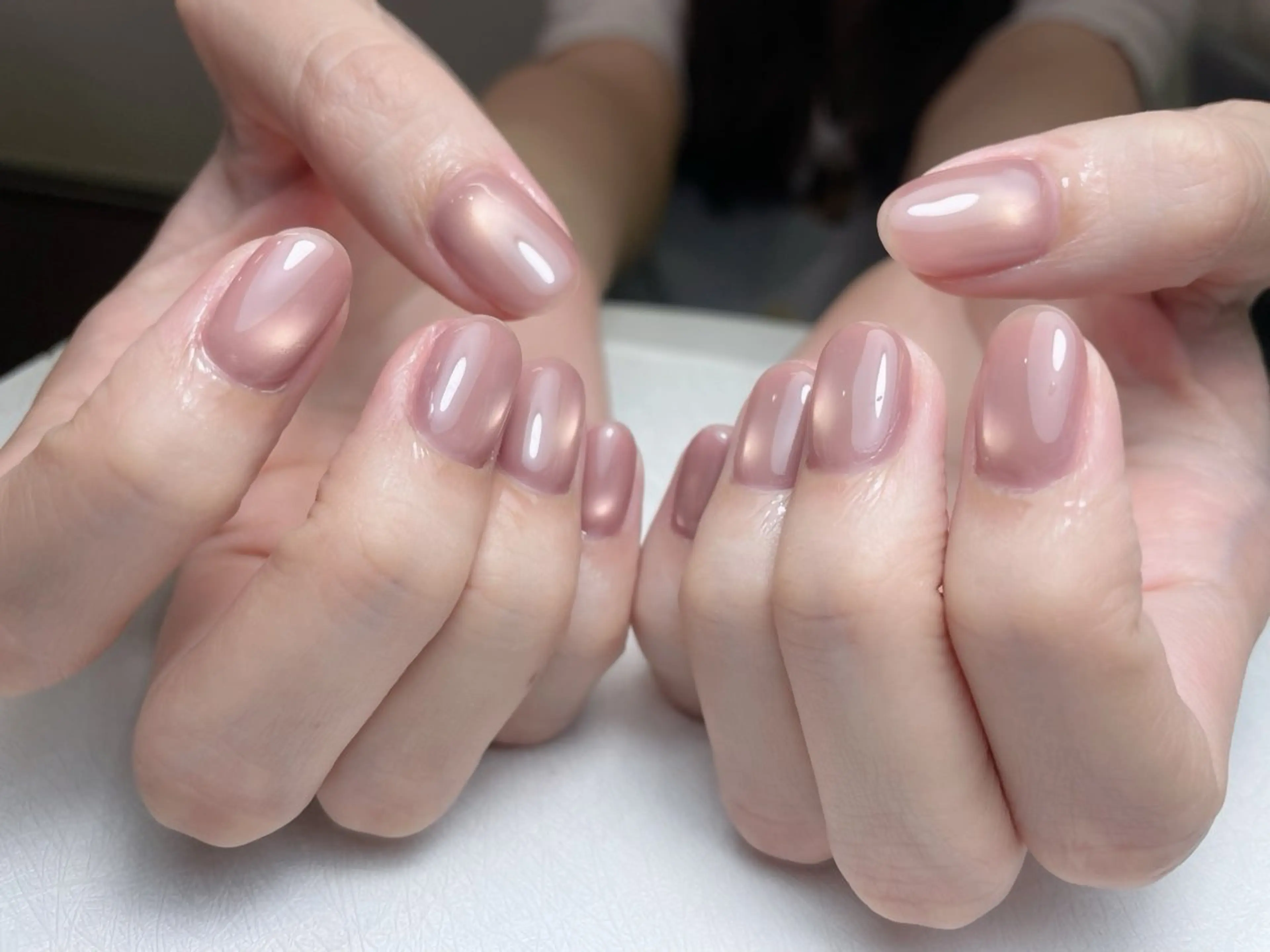 ネイル 長さ出し フットネイル フレンチネイル ジェルネイル ガラスフレンチ 中野駅から2分 MEO NAILのネイルデザイン