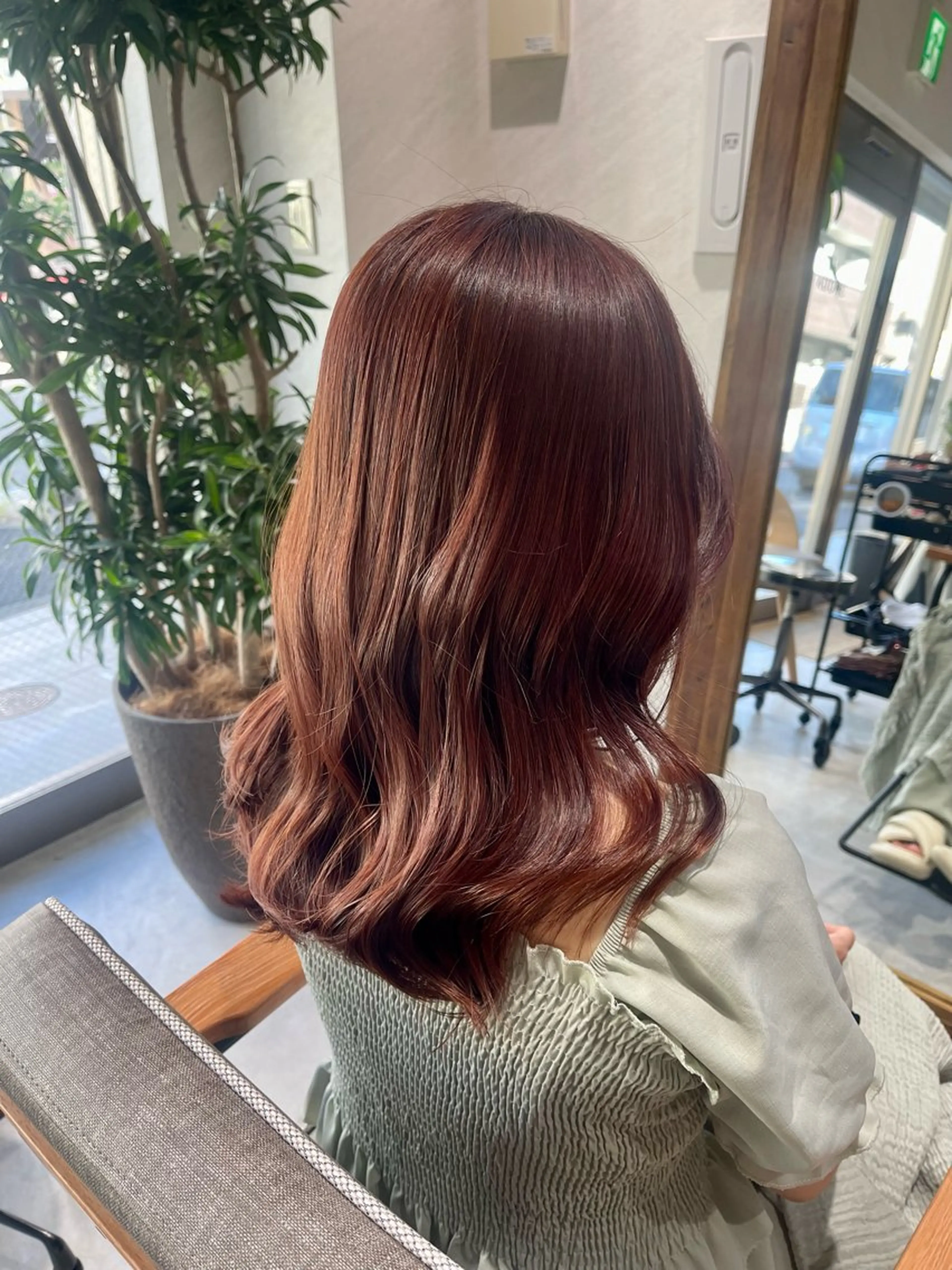 セミロング カラー ブラウンカラー ピンクカラー ピンクブラウン ヘアカラー トリートメント 🩵ボブ/レイヤー /髪質改善🩵のヘアスタイル