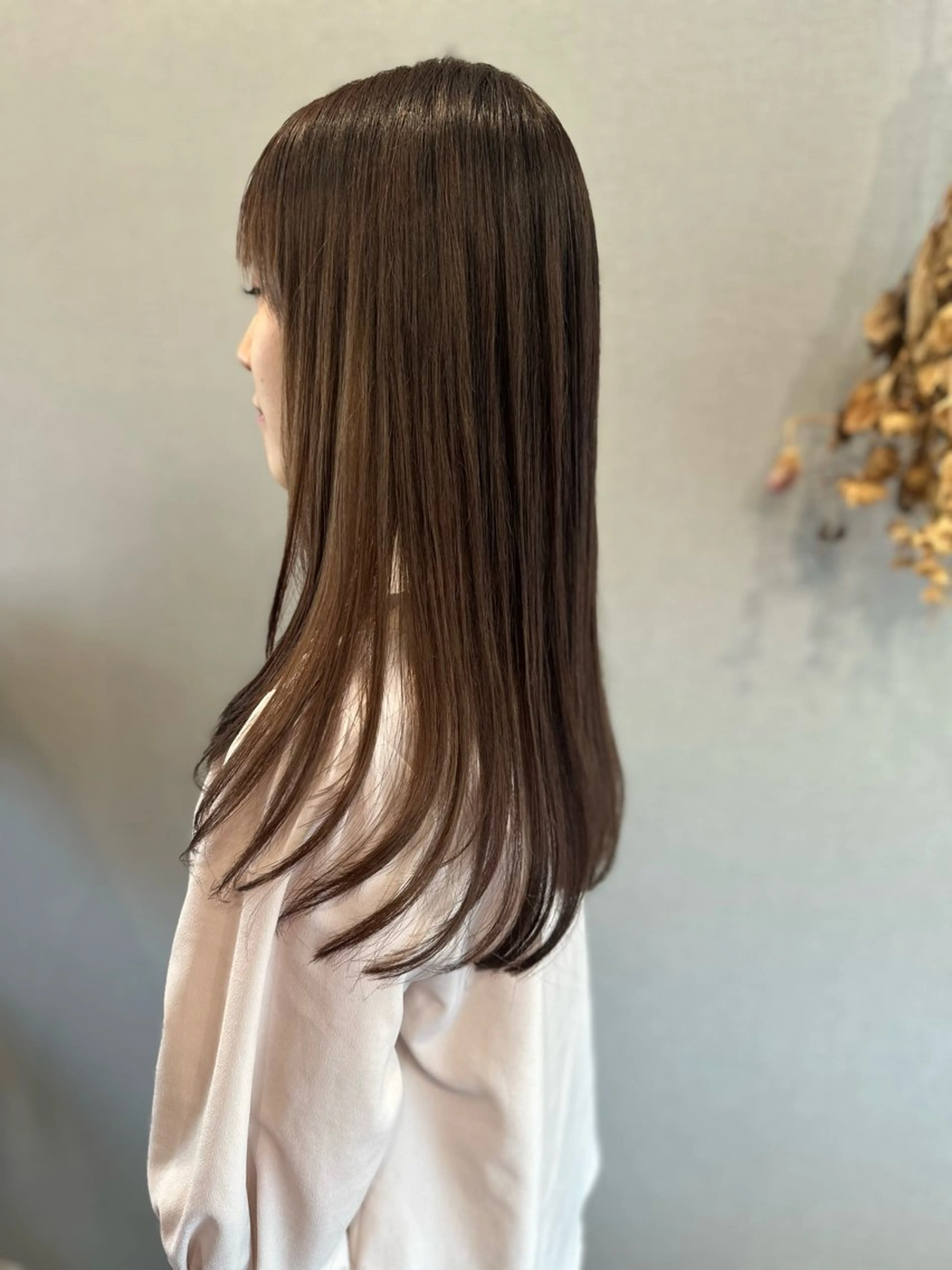 ロング カラー カット 縮毛矯正 K Harukaのヘアスタイル
