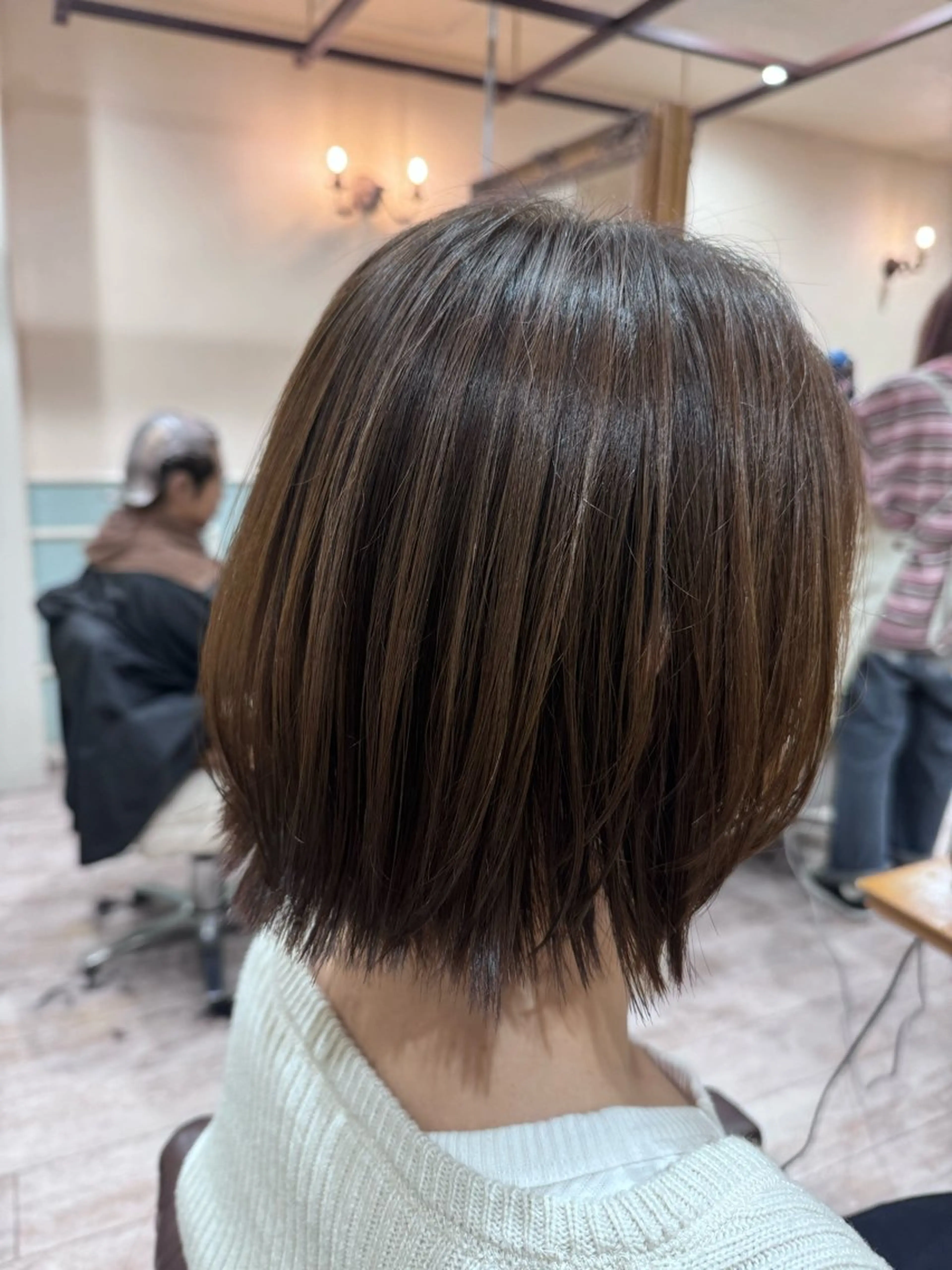 ショート カラー 切りっぱなしボブ ボブ 髪質改善 トリートメント カット ヘアカラー トリートメント 新越谷noble店長 松本拓也▶◀*.のヘアスタイル