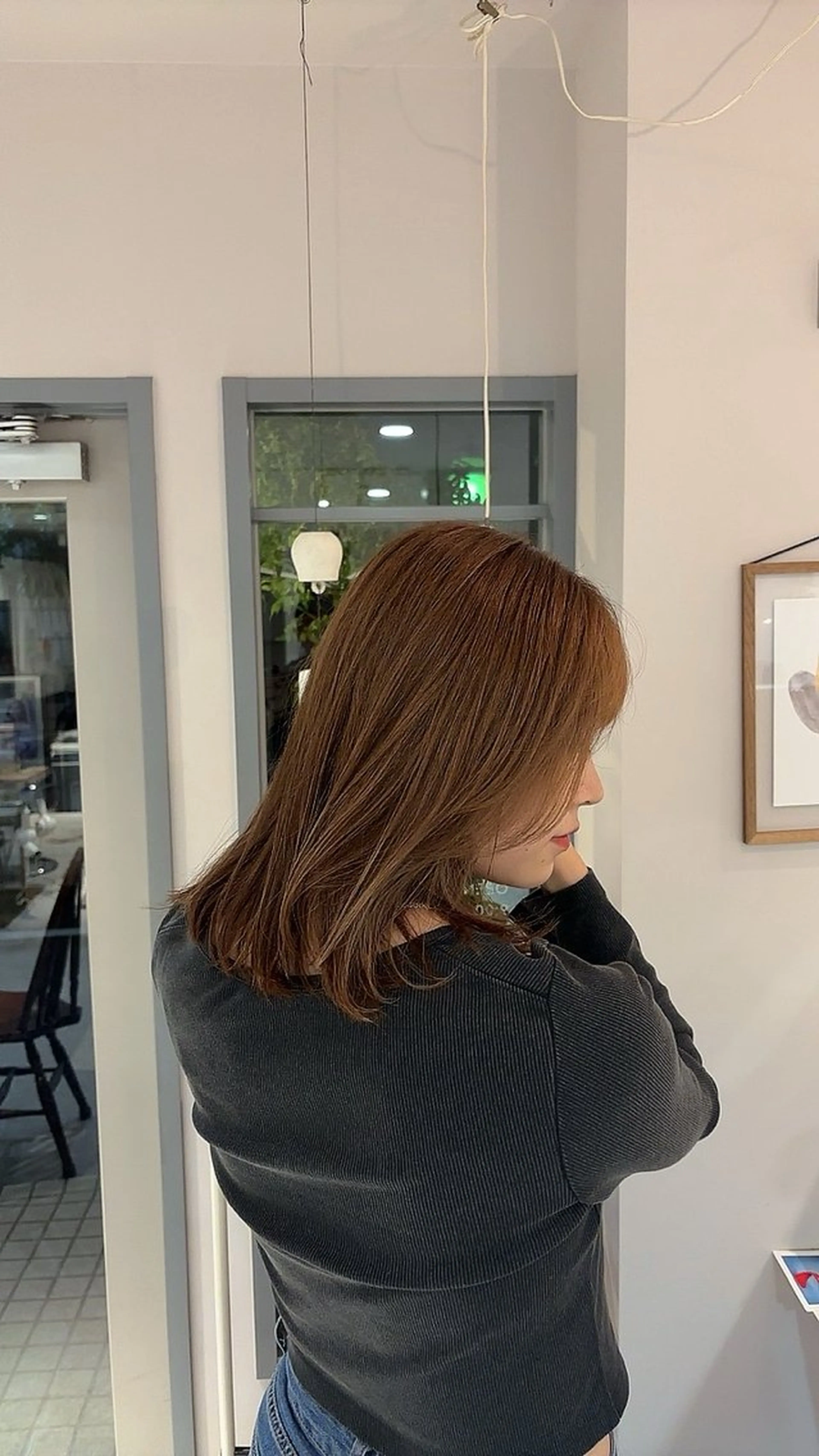 ミディアム カラー yu- naのヘアスタイル