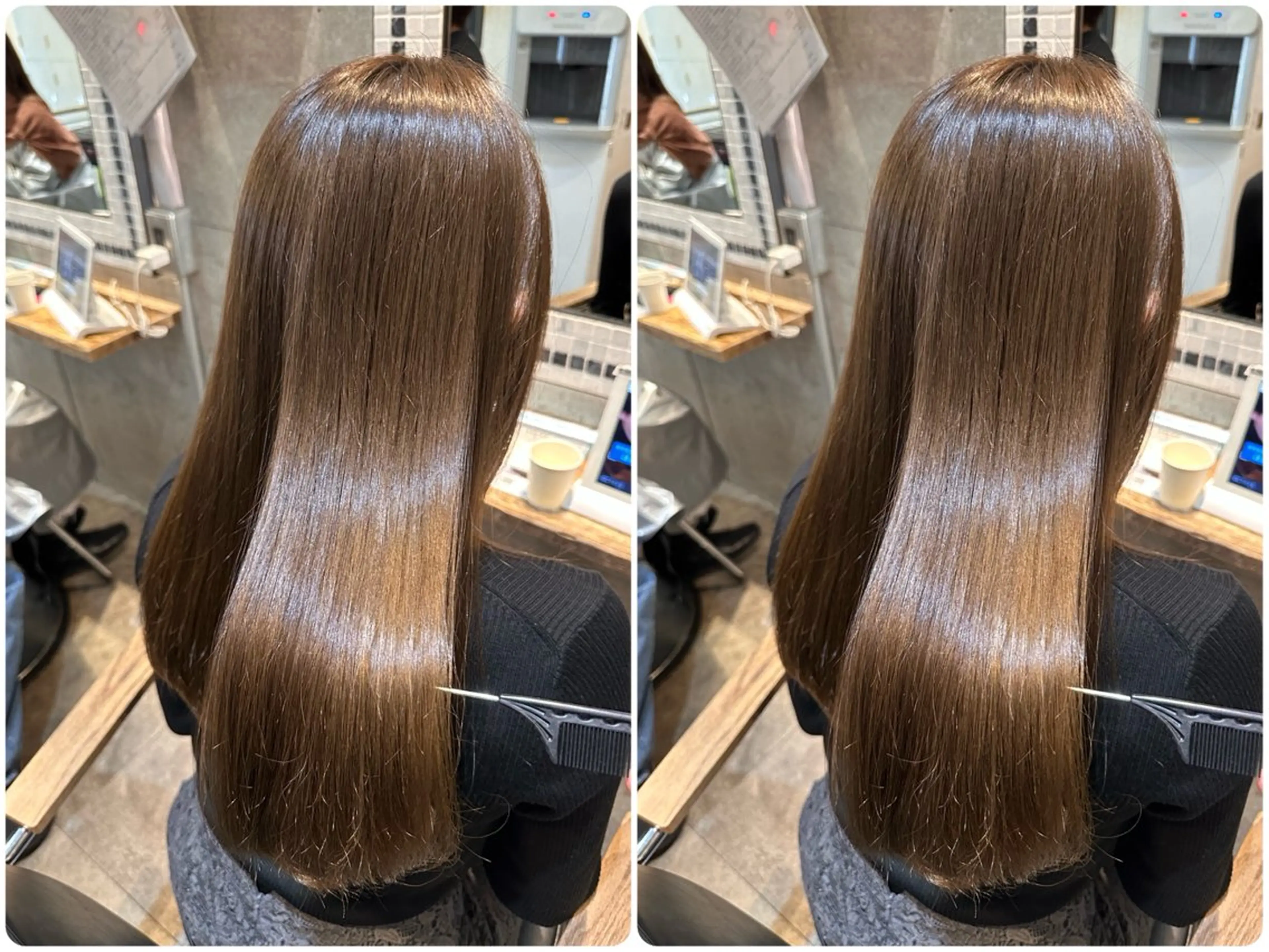 ミディアム カット ヘアカラー トリートメント kyosuke 透明感カラーのヘアスタイル