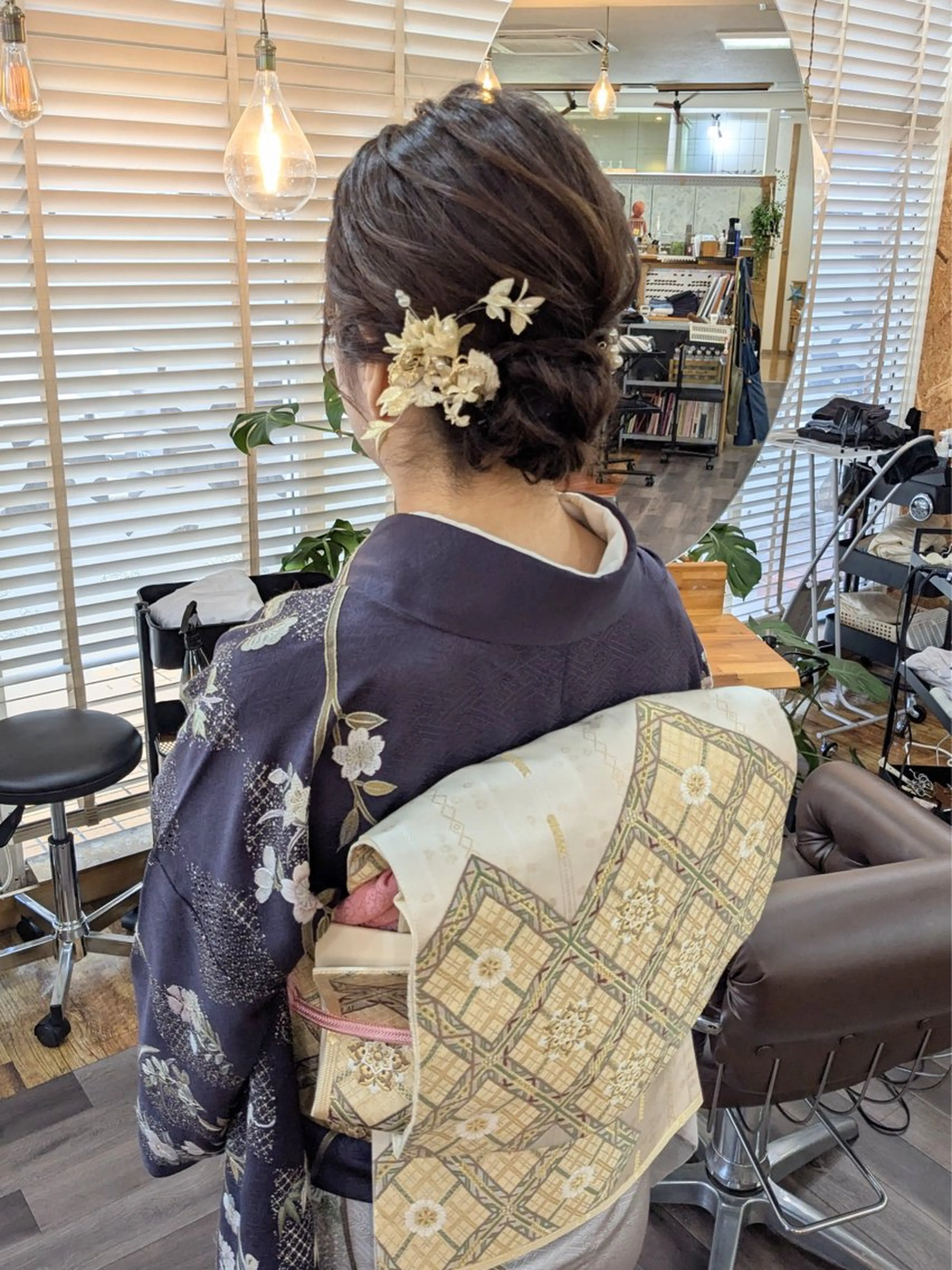 ミディアム ヘアアレンジ 着付け miku ヘアセット/着付けのヘアスタイル