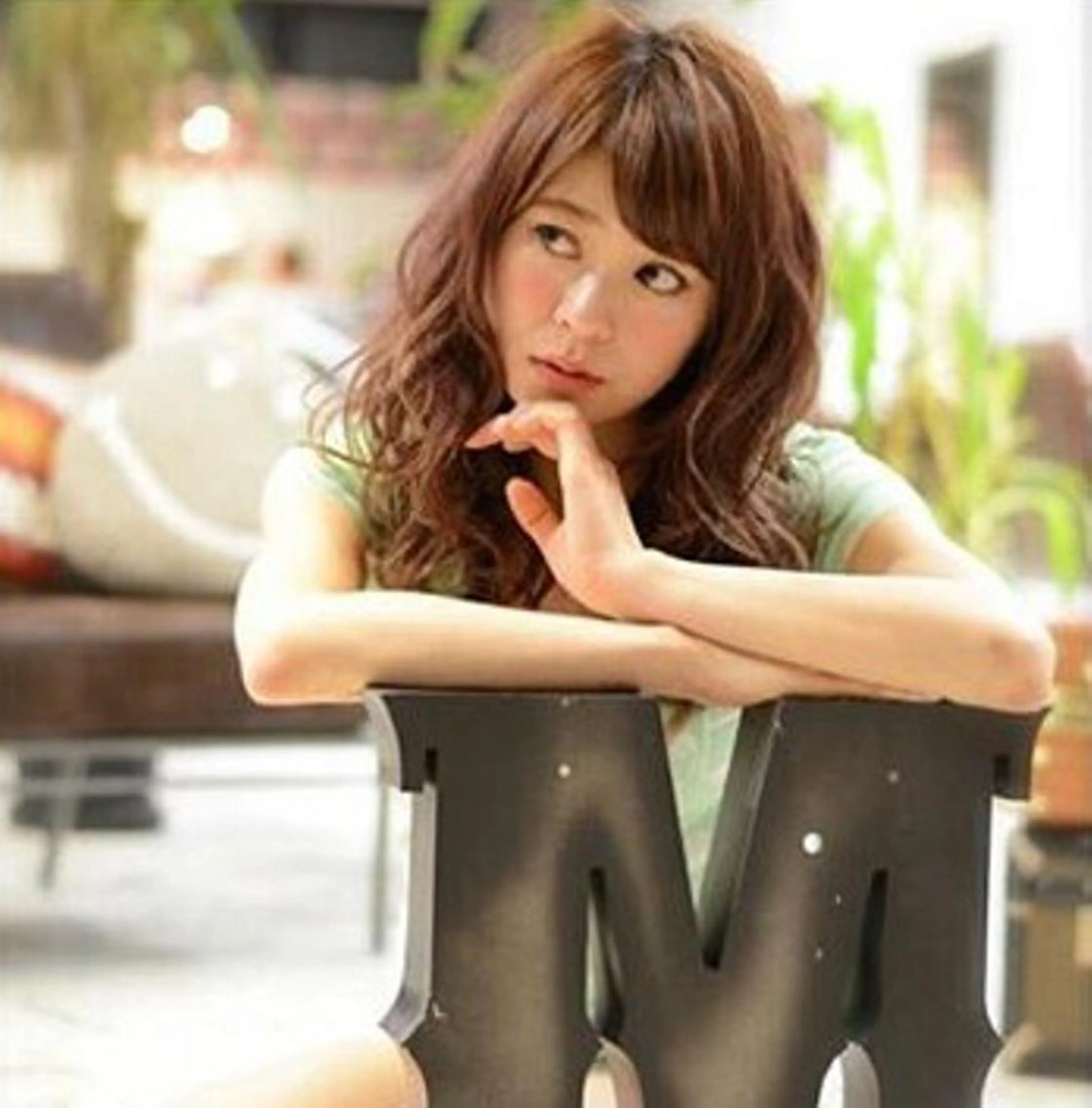 ミディアム セミロング ロング カラー パーマ 竹嶌 健吾のヘアスタイル