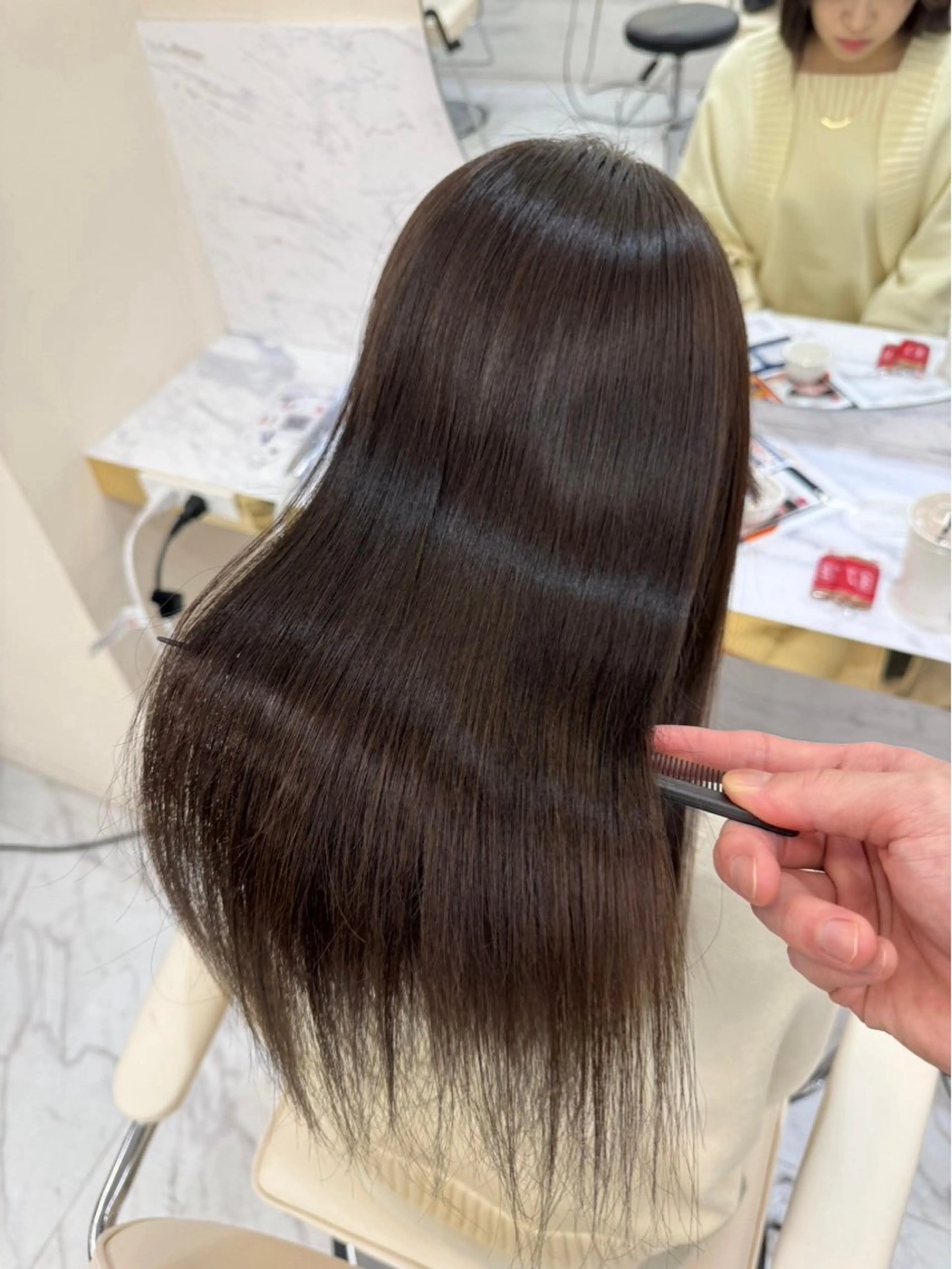 ロング カラー ヘアカラー トリートメント 縮毛矯正🫧髪質改善 高原瑞輝のヘアスタイル