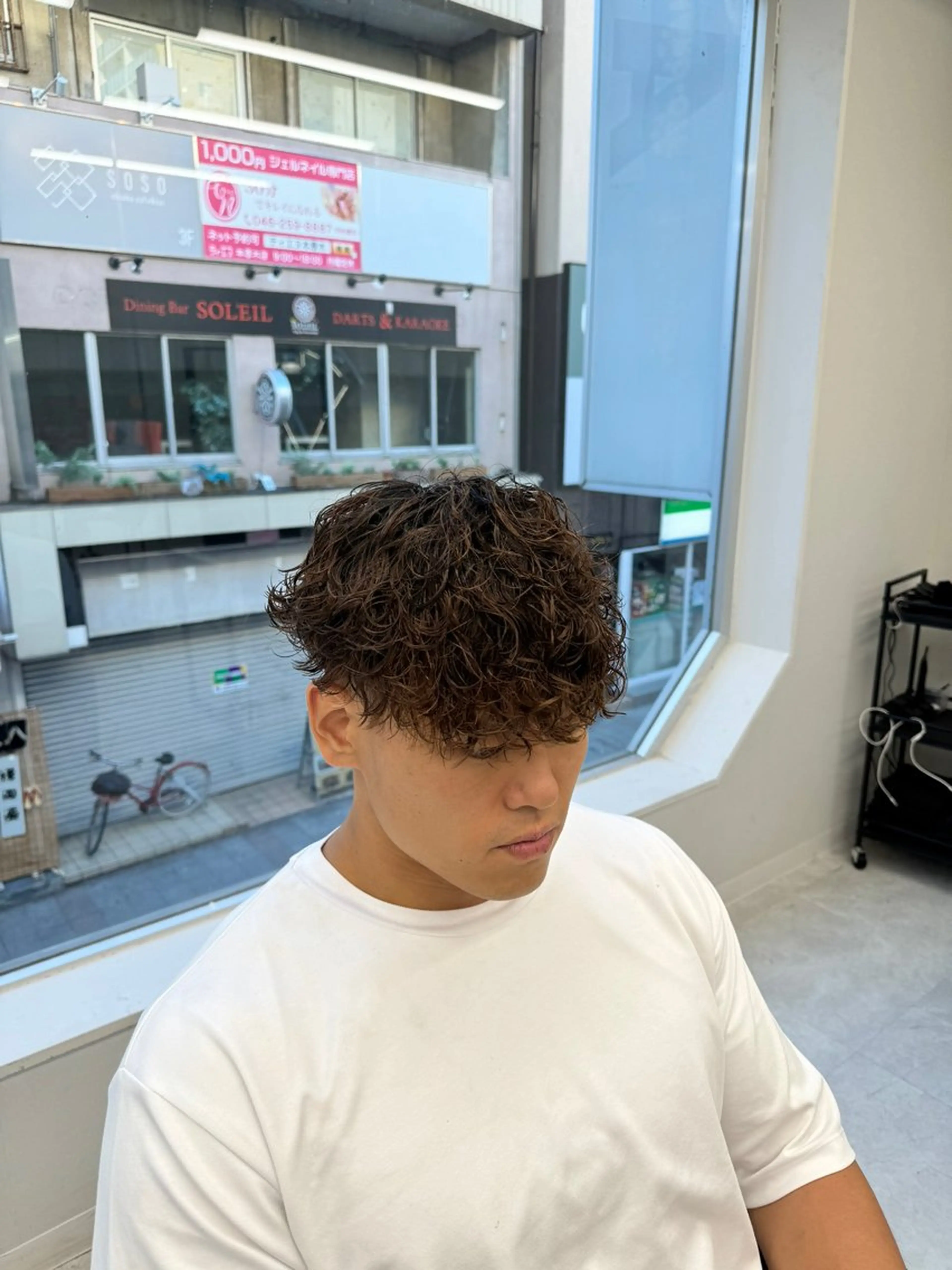 ショート パーマ メンズ 波巻きパーマ カット パーマ メンズパーマ名人 TAKUMAのヘアスタイル