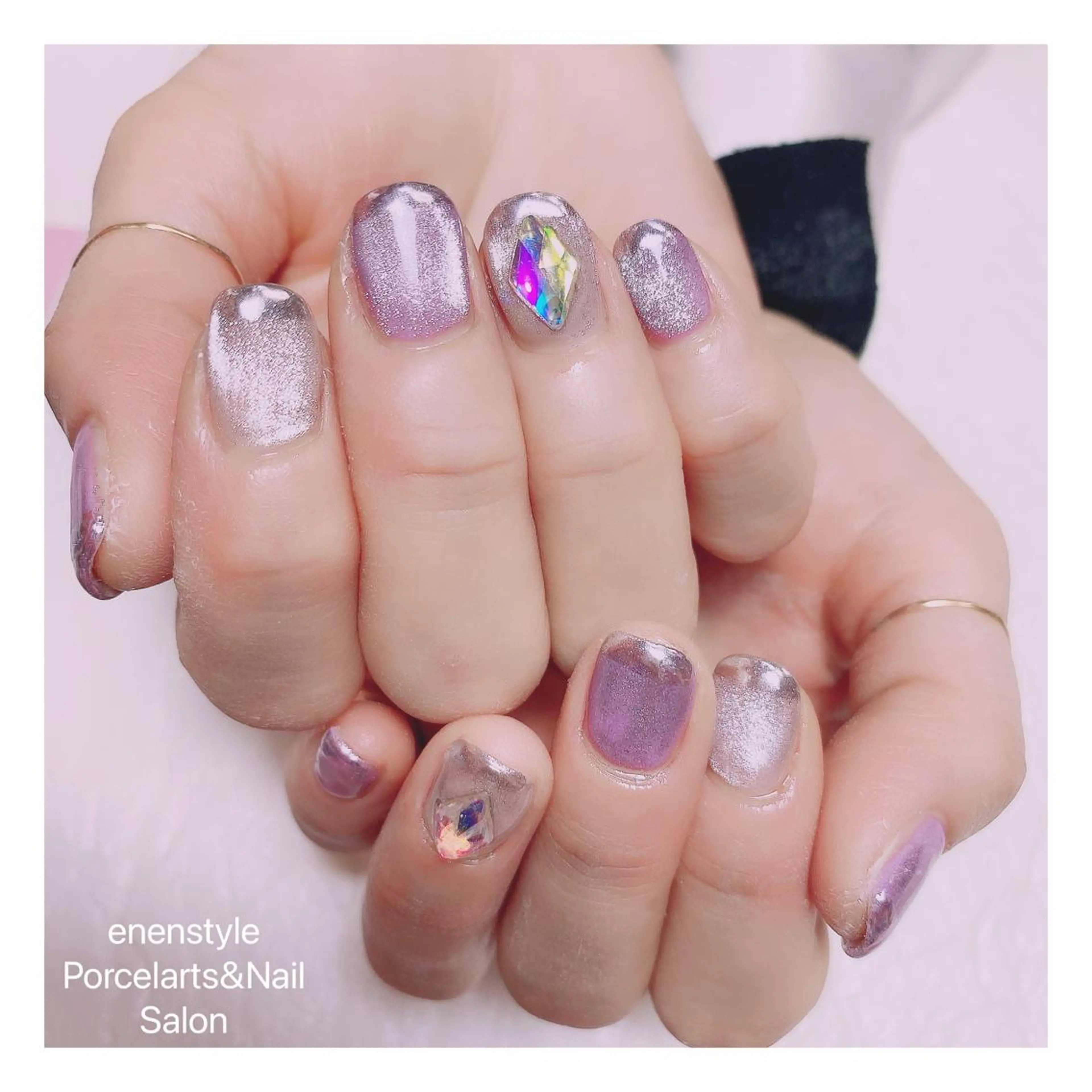 ミディアム ネイル ハンドネイル 👑enen style👑のネイルデザイン