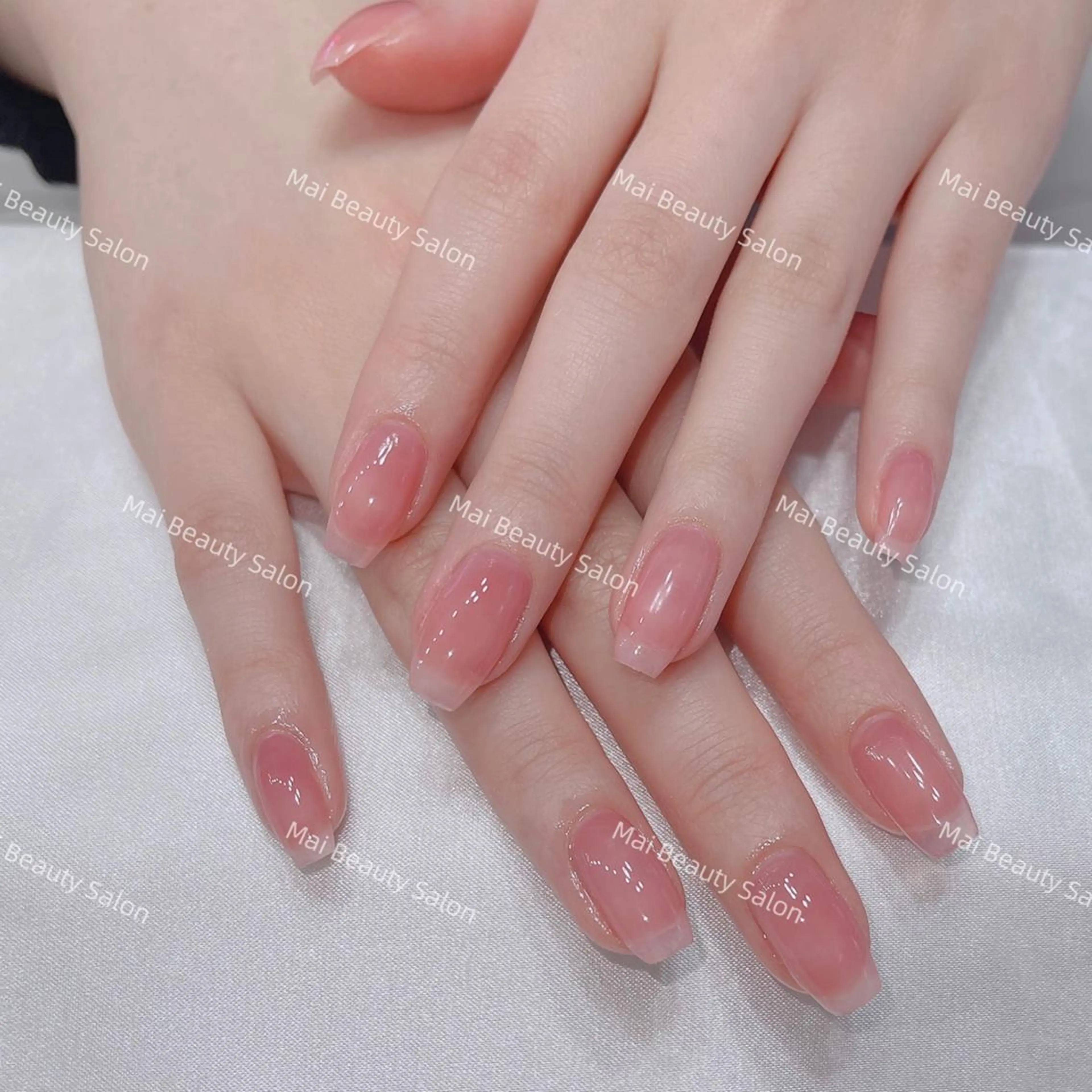 ネイル オーロラネイル 長さ出し フラッシュネイル フレンチネイル ジェルネイル MaiBeauty To  Toのネイルデザイン