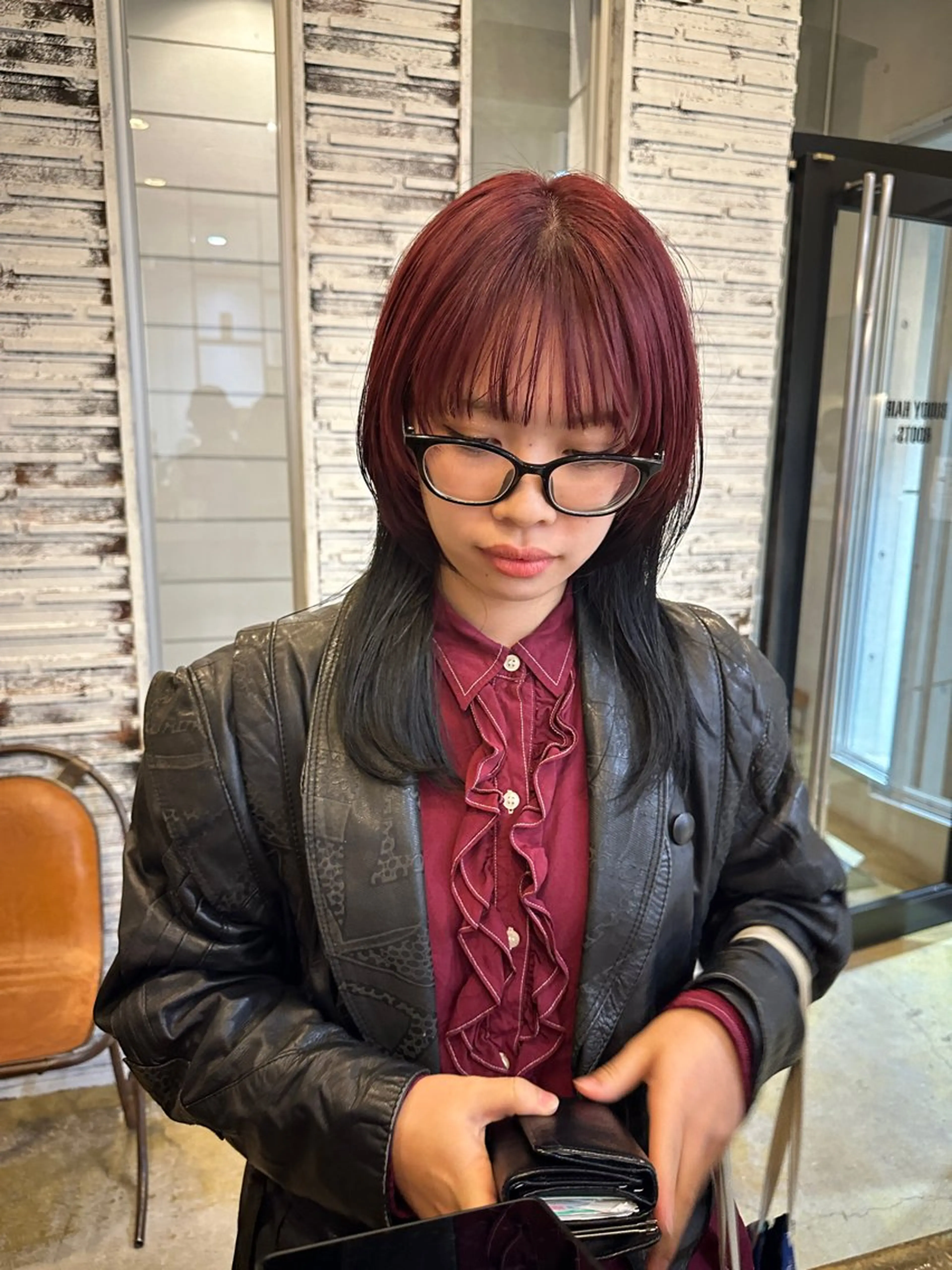 カラー デザインカラー ダブルカラー ヘアカラー トリートメント 🌈村松滉太髪質改善 レイヤーカット🌈のヘアスタイル