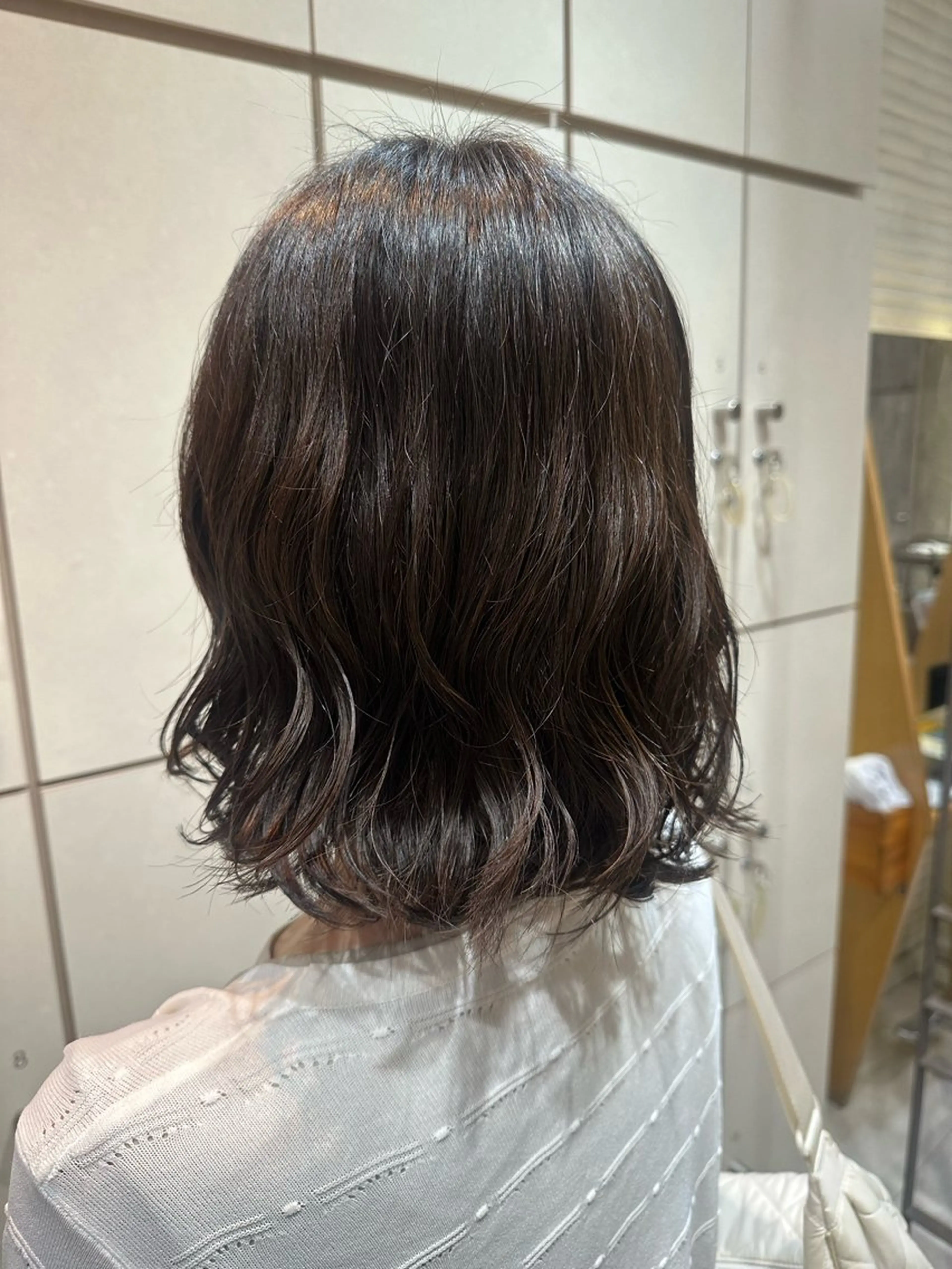 ミディアム カット パーマ トリートメント 美髪矯正/渡辺 りんのヘアスタイル