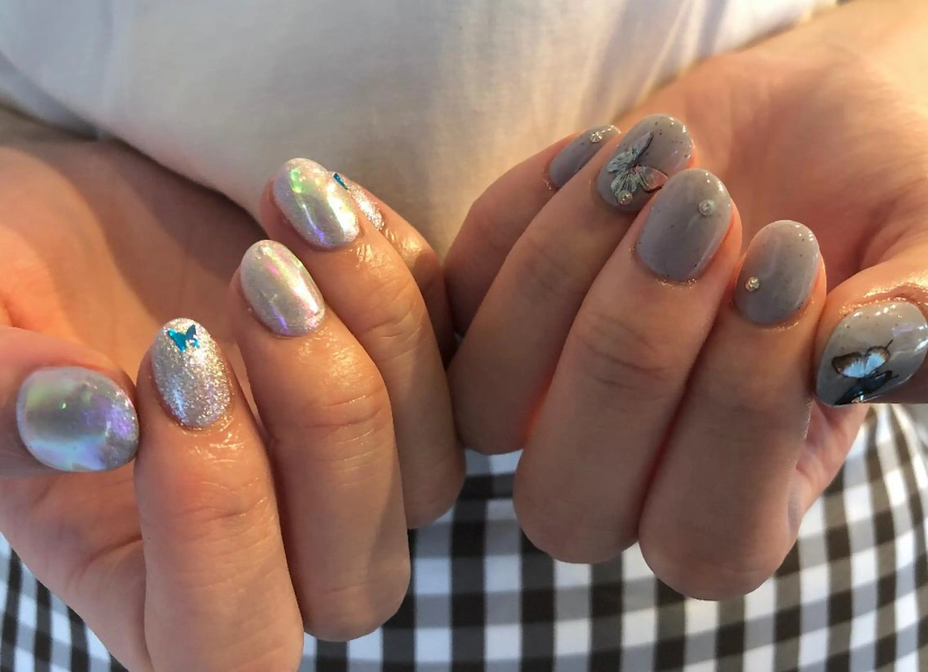 ネイル オーロラネイル ジェルネイル マグネットネイル パラあり！フィルイン 美フォルムのネイルデザイン