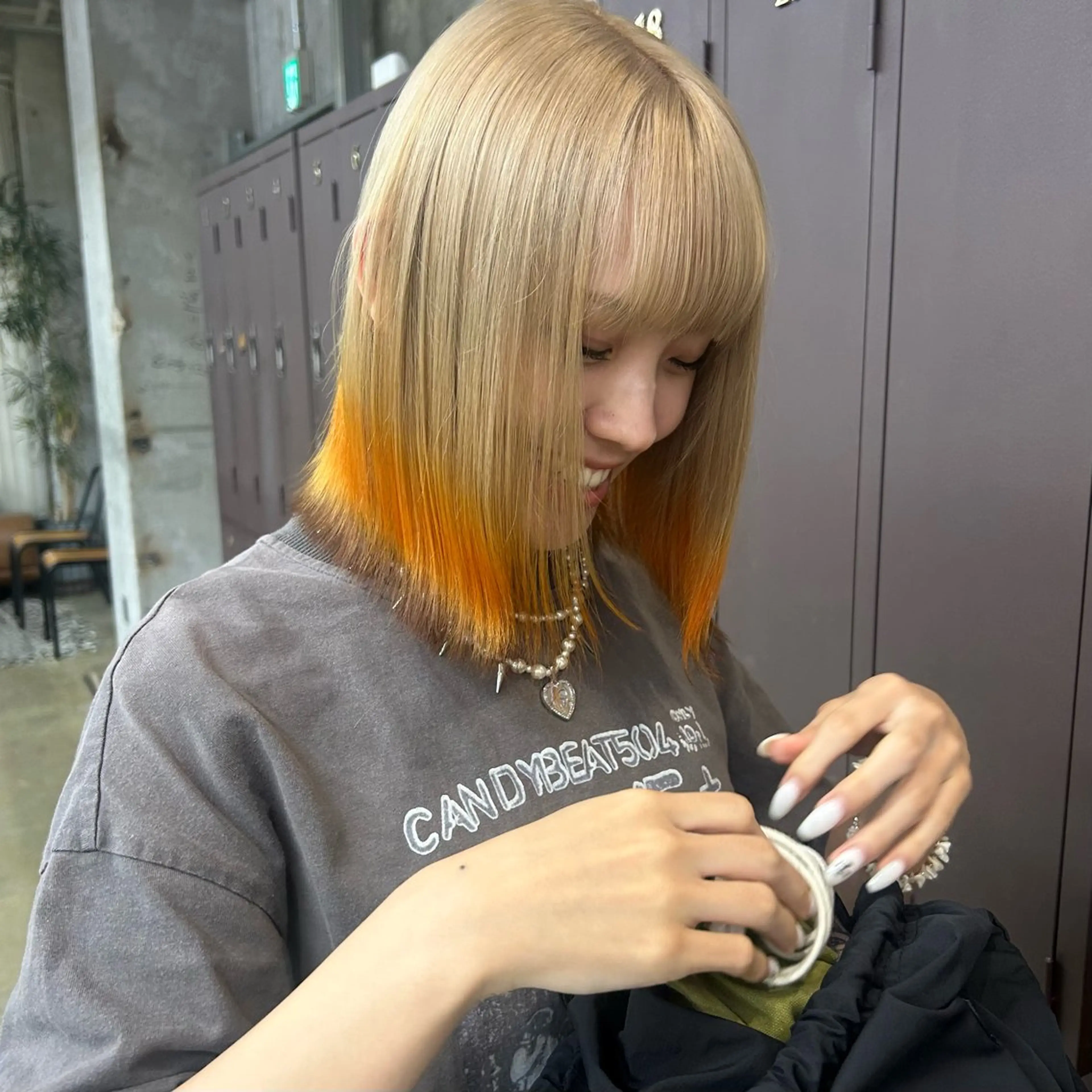 ミディアム ヘアカラー 伊藤ほのか /パーマ/オリーブのヘアスタイル