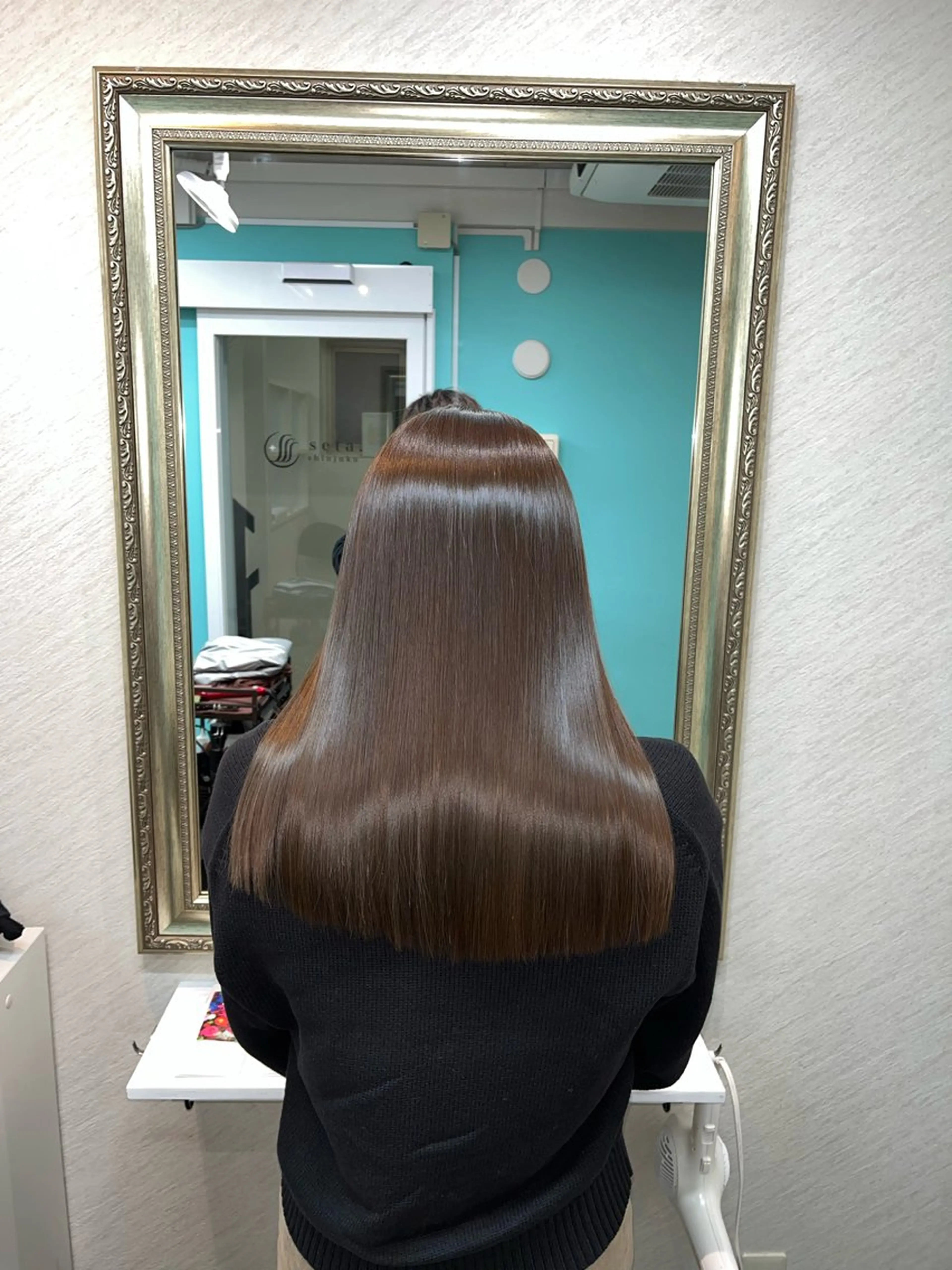 セミロング カラー アクアカラー 髪質改善 縮毛矯正 トリートメント 髪質改善/縮毛矯正 芹沢のヘアスタイル