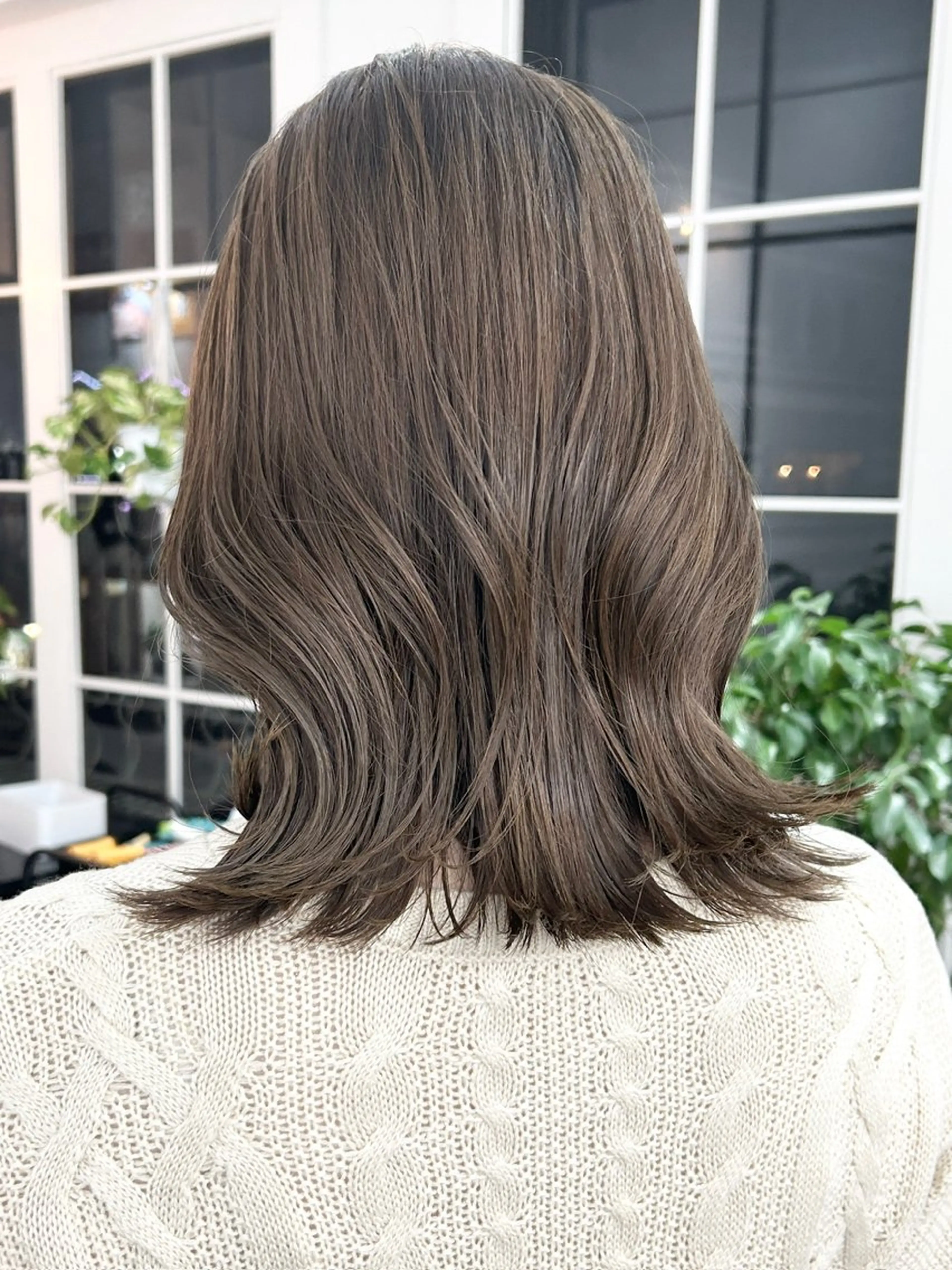 ミディアム カラー カット ヘアカラー トリートメント レイヤーボブ/ 艶カラー/サナ🌼のヘアスタイル