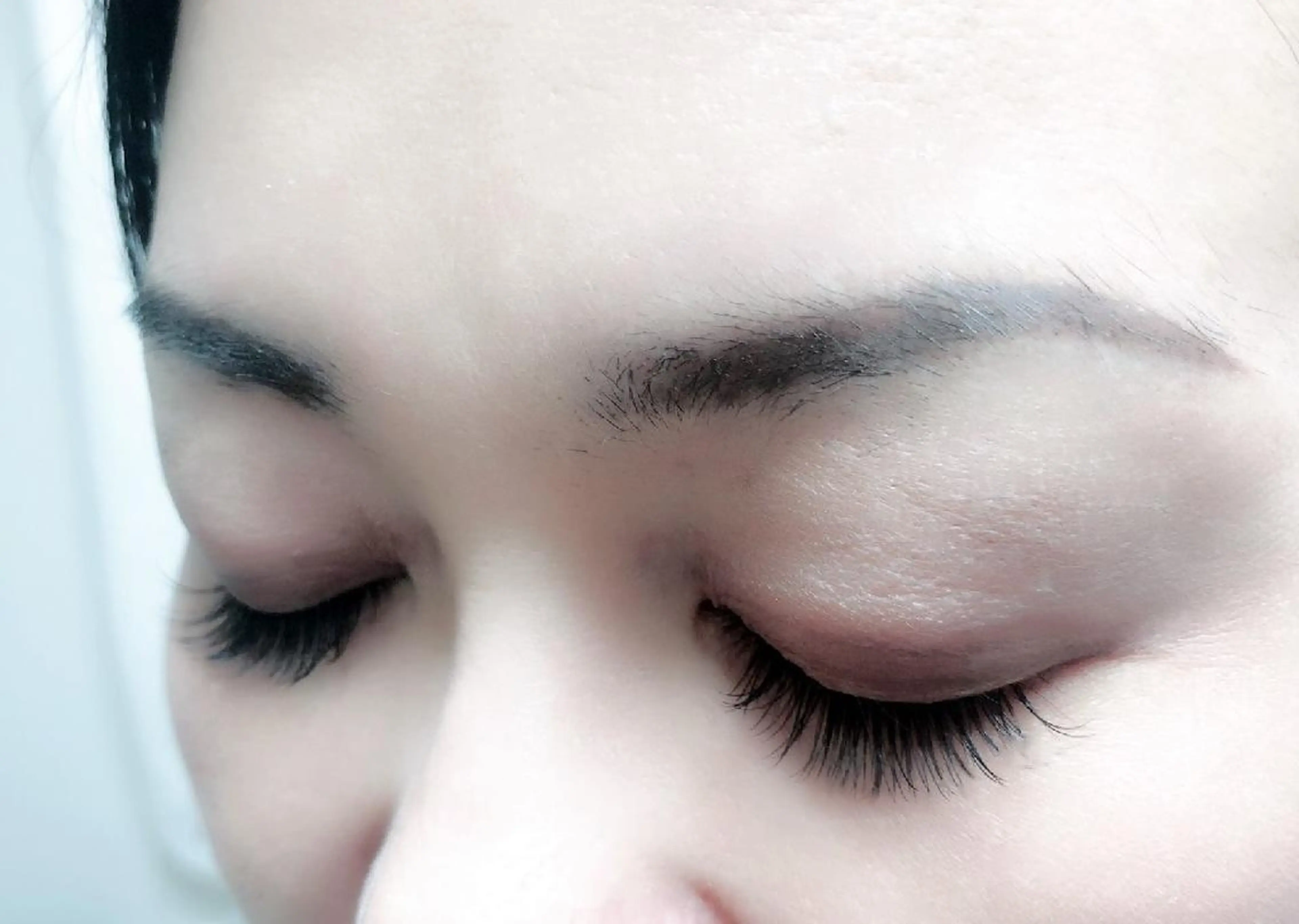 マツエク・マツパ 付け放題 フラットラッシュ ナチュラル 下まつげエクステ 一重×まつ毛パーマ 吉岡 ゆうなのマツエク・マツパデザイン