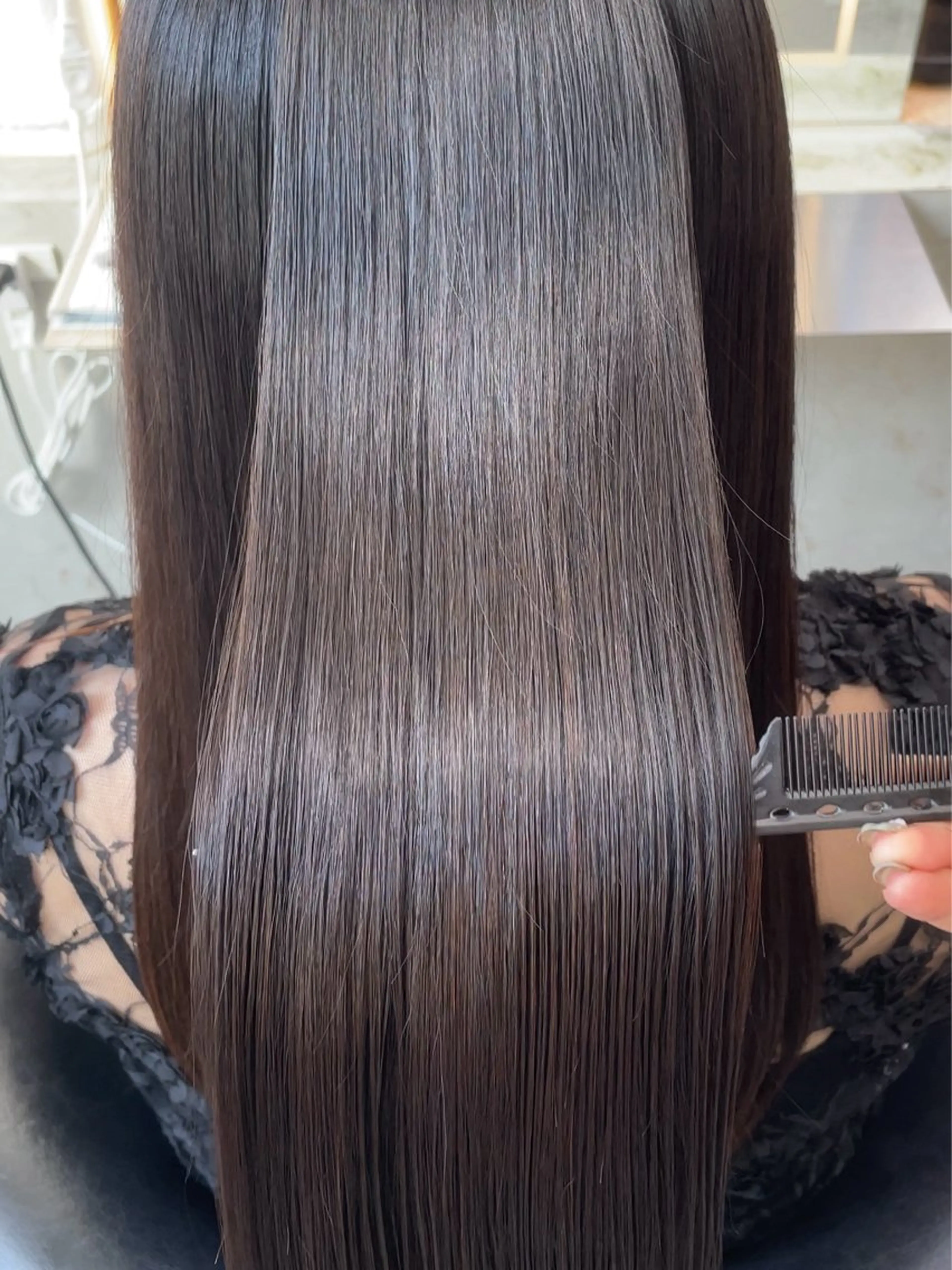 ロング 髪質改善 縮毛矯正 カット ヘアカラー 縮毛矯正 トリートメント ボブ/くびれボブ/ 髪質改善/Ru-kaのヘアスタイル