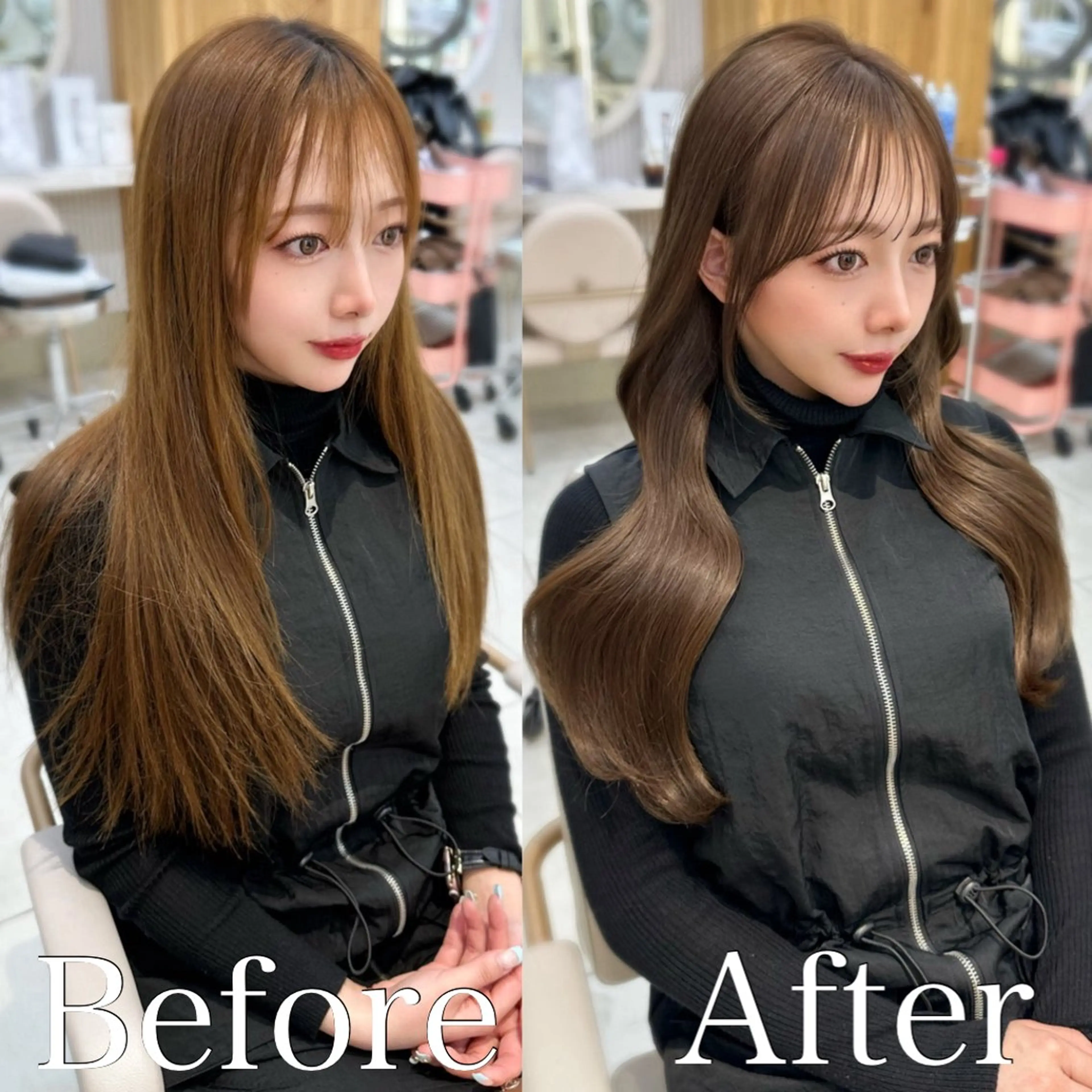 ロング カラー カット ヘアカラー トリートメント 🇰🇷韓国風くびれ ヘア🇰🇷中村優大のヘアスタイル