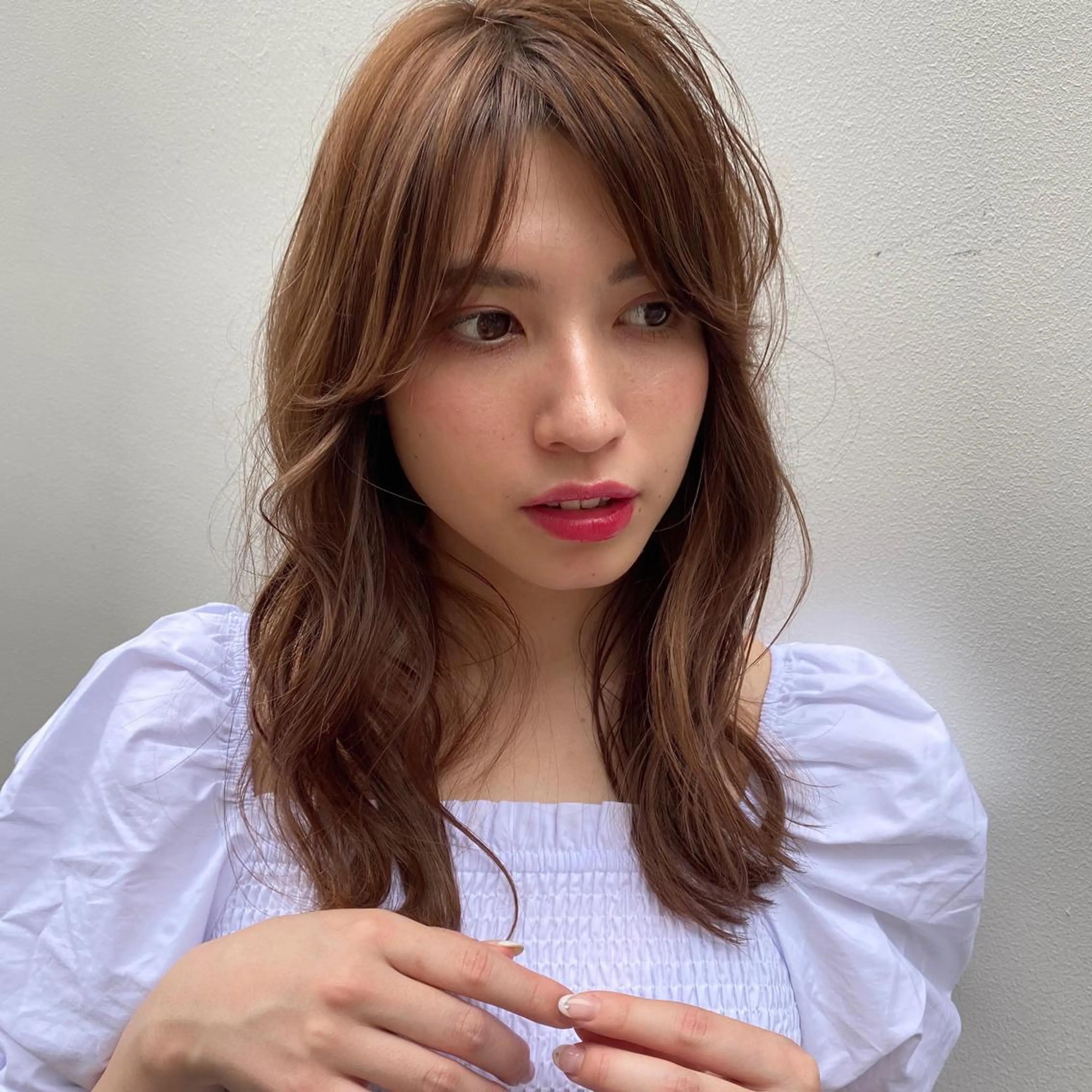 セミロング カラー ヘアアレンジ 🪭risa 暖色/レイヤー🪭のヘアスタイル