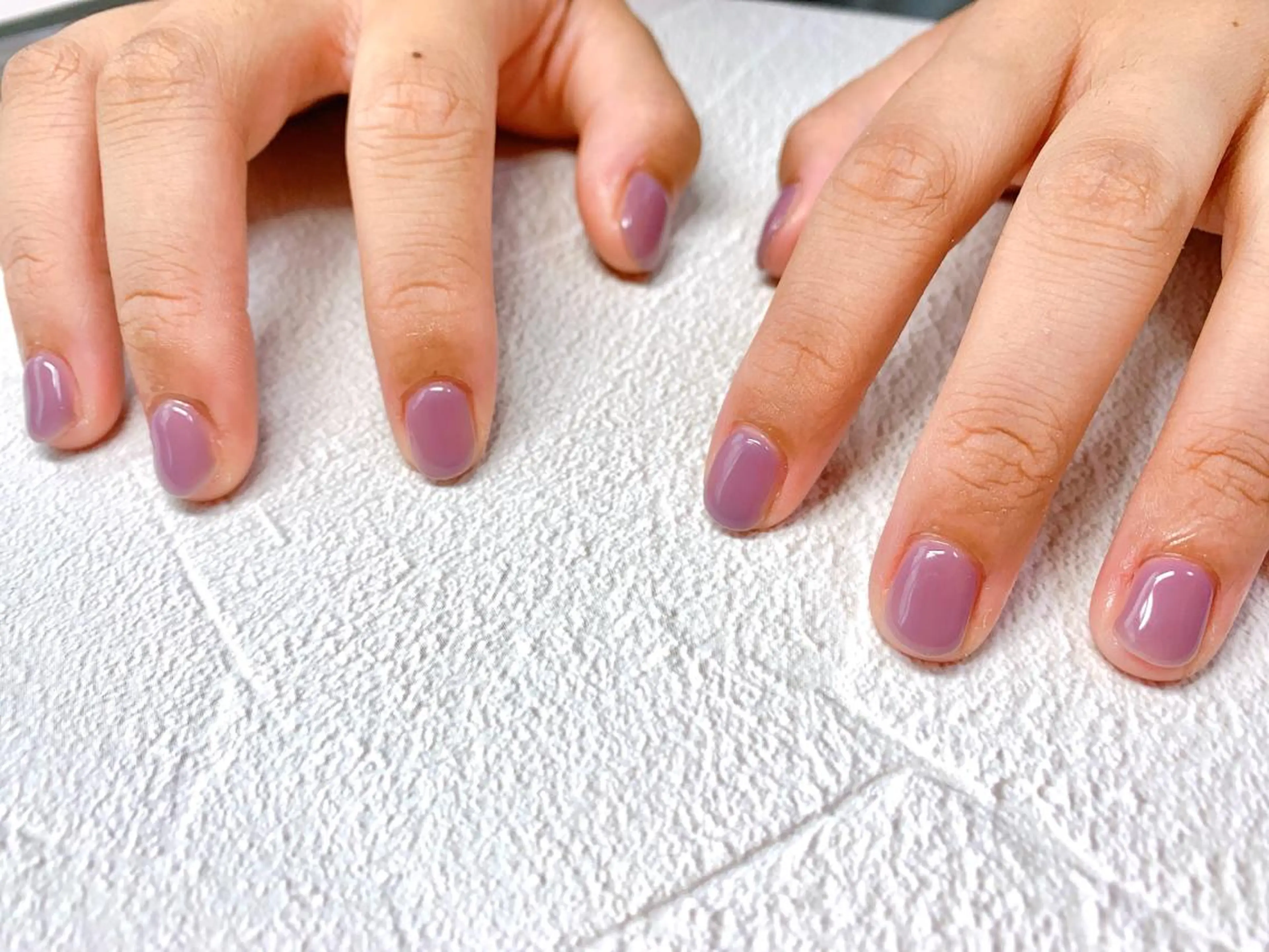 ネイル クリアネイル パープル 痩身/脱毛/ネイル HARUKAのエステ・リラクイメージ