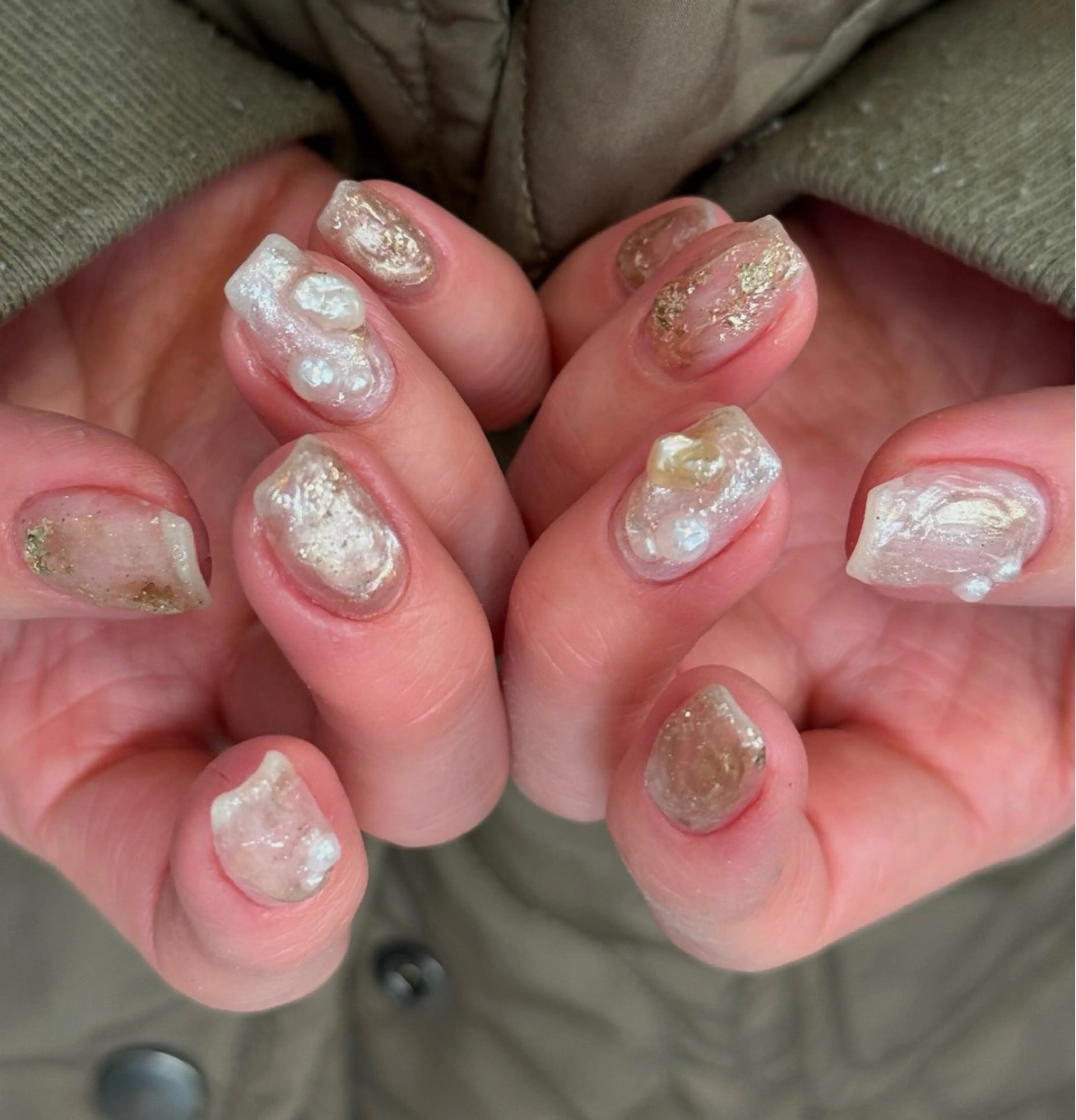 ネイル クリアネイル ニュアンスネイル ハンドネイル Blé nailのネイルデザイン