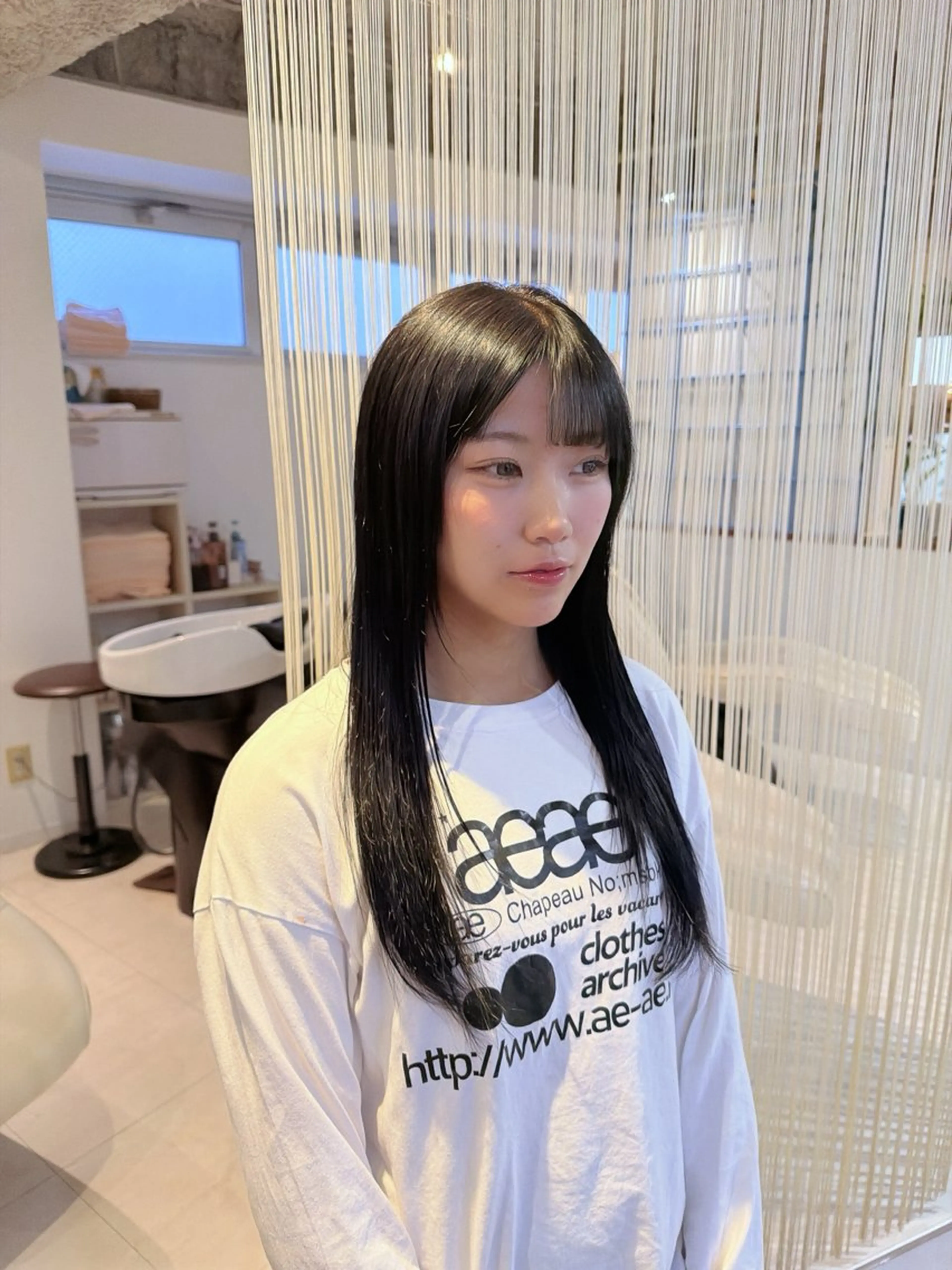 ロング カラー ヘアカラー トリートメント ヘッドスパ RENA/ 艶カラー&髪質改善のヘアスタイル