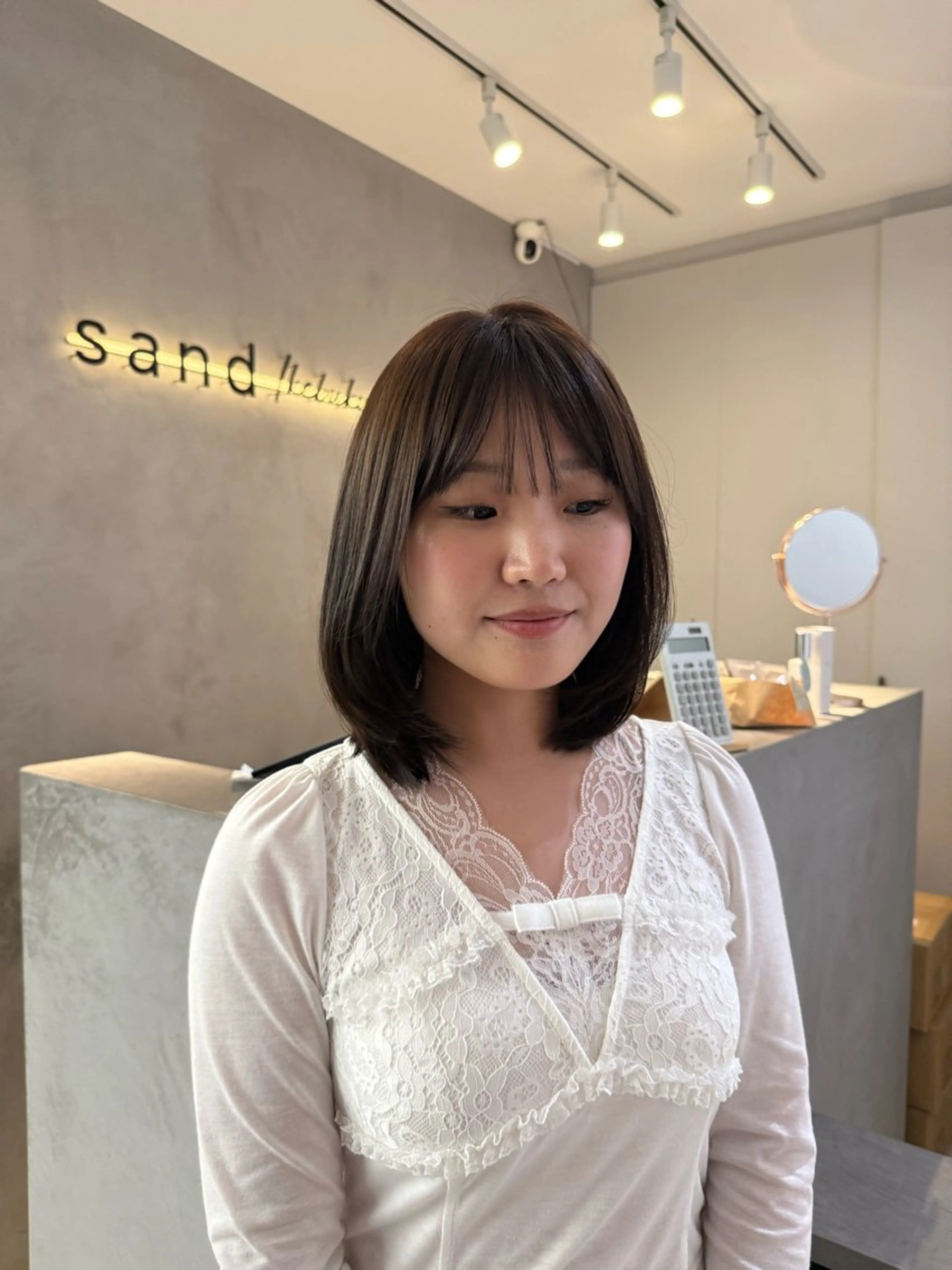 ミディアム 小野 優雅のヘアスタイル