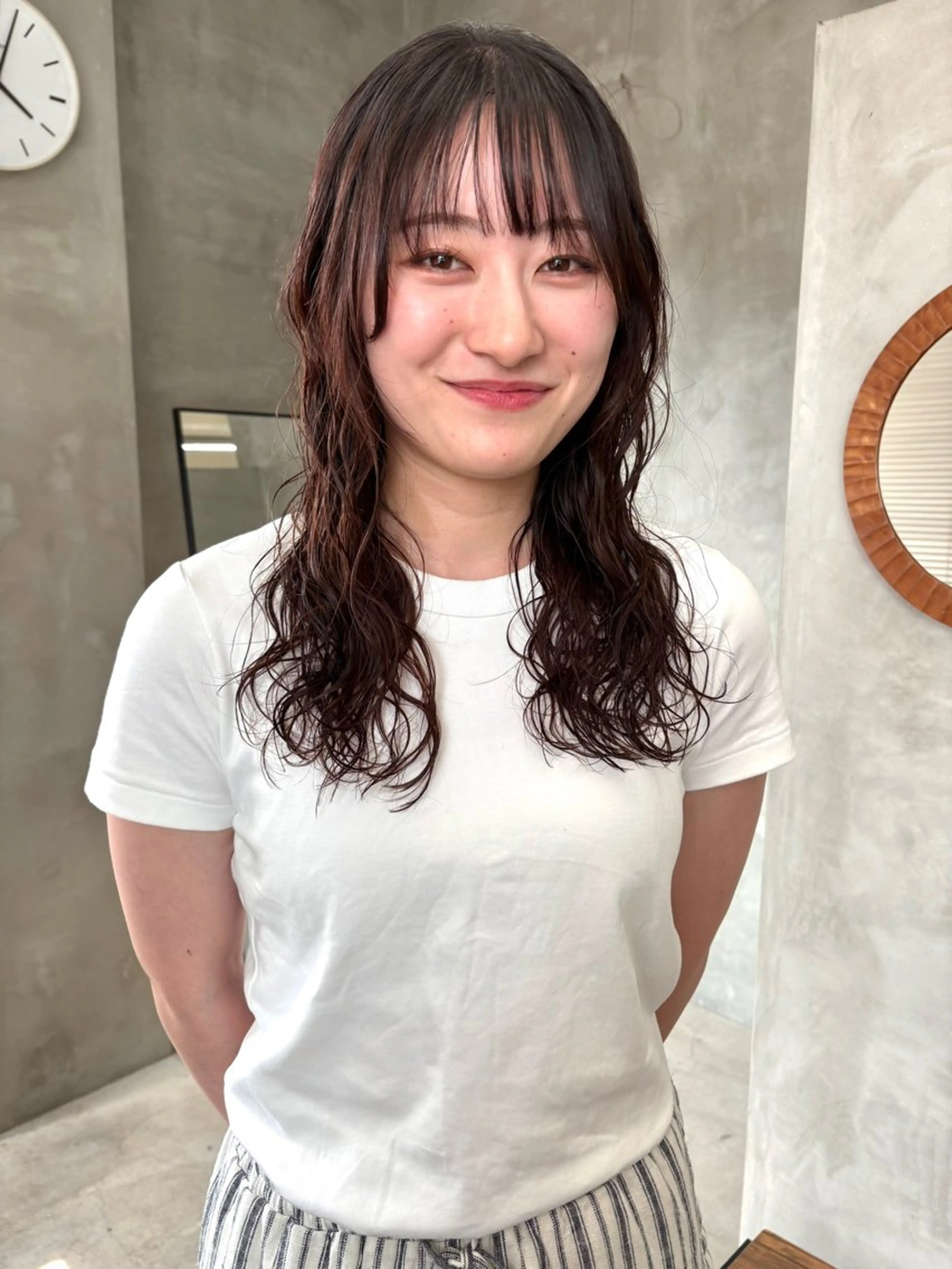 セミロング パーマ セミロングパーマ tetohair 森田浩平のヘアスタイル