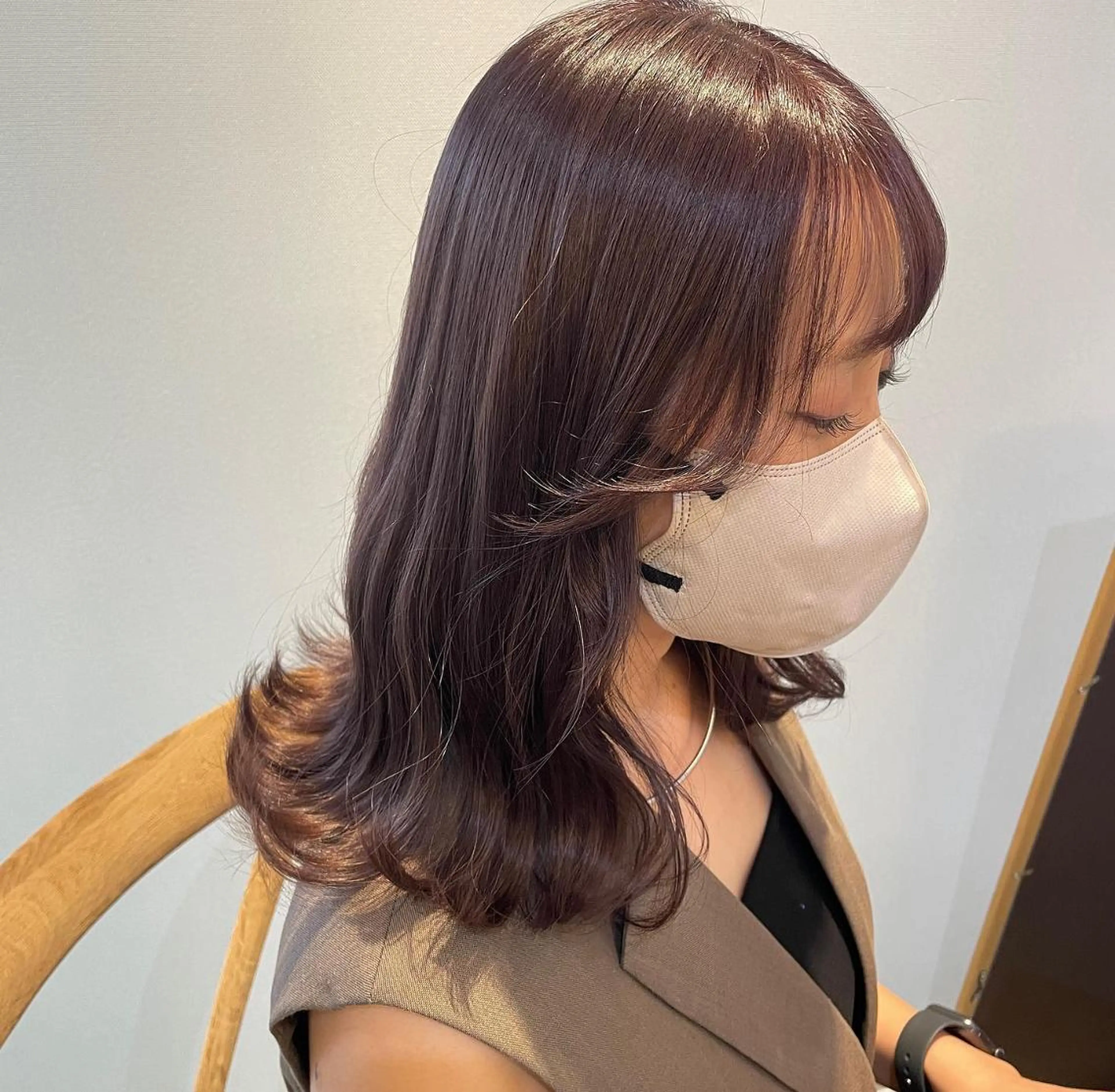 カラー ヘアアレンジ ベージュカラー ブリーチ 透明感カラー ラベンダーカラー ブリーチなしカラー 𝙢𝙞𝙮𝙪🎀 girly hairのヘアスタイル