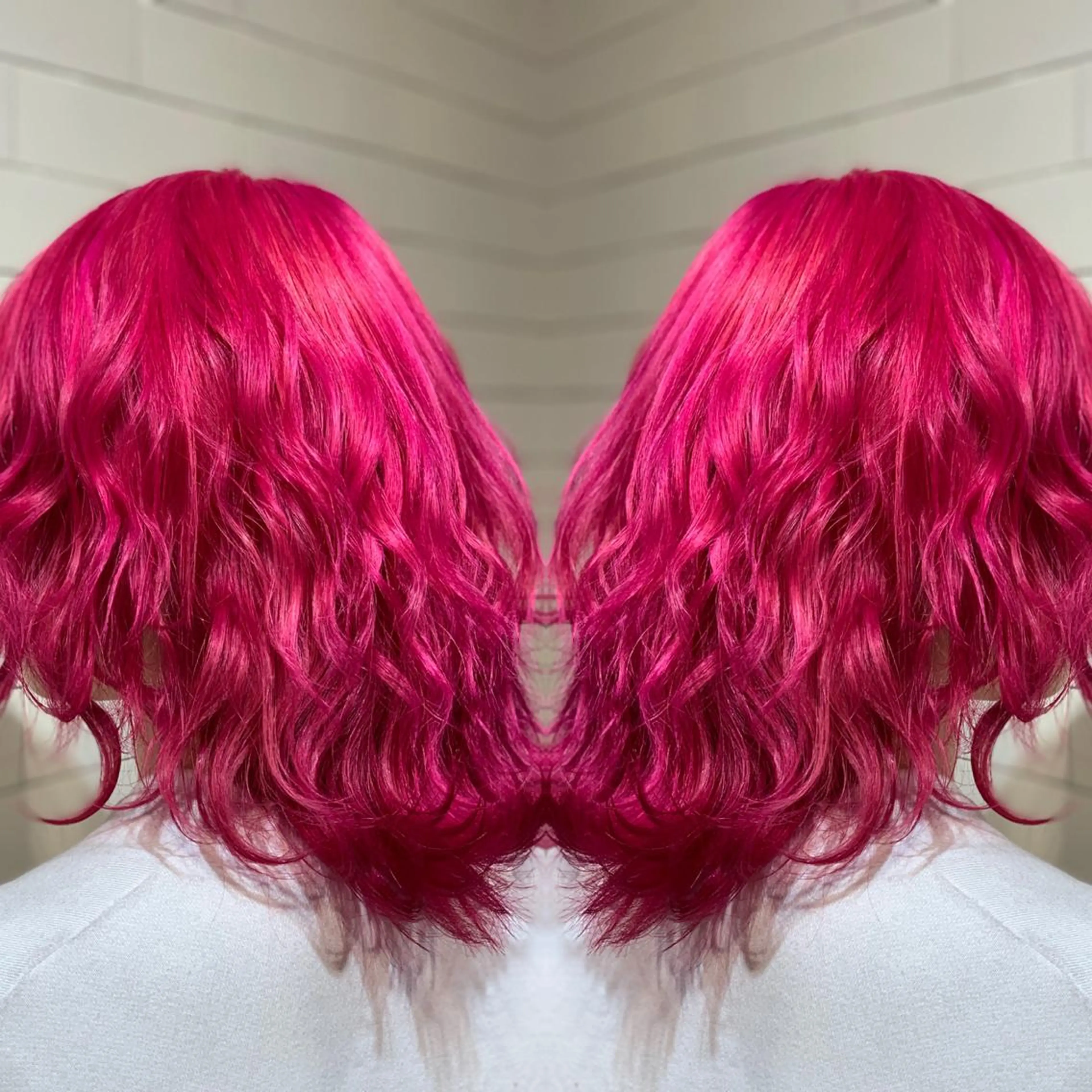 ミディアム カラー ヘアアレンジ ヘアカラー トリートメント 髪質改善×ハイトーン 中田啄也のヘアスタイル