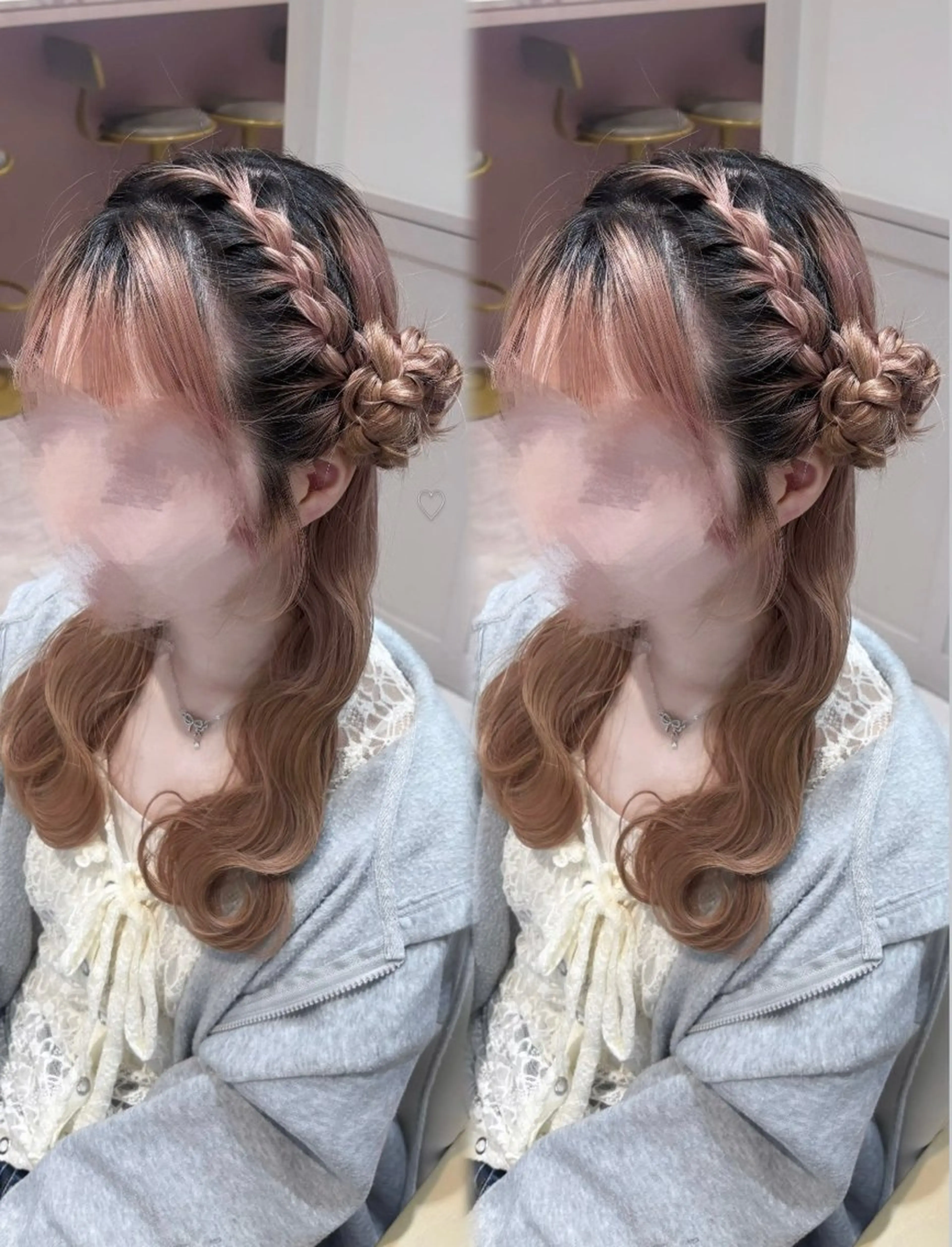 セミロング ヘアセット 桃瀬 綾音 カラー/縮毛募集中♡のヘアスタイル