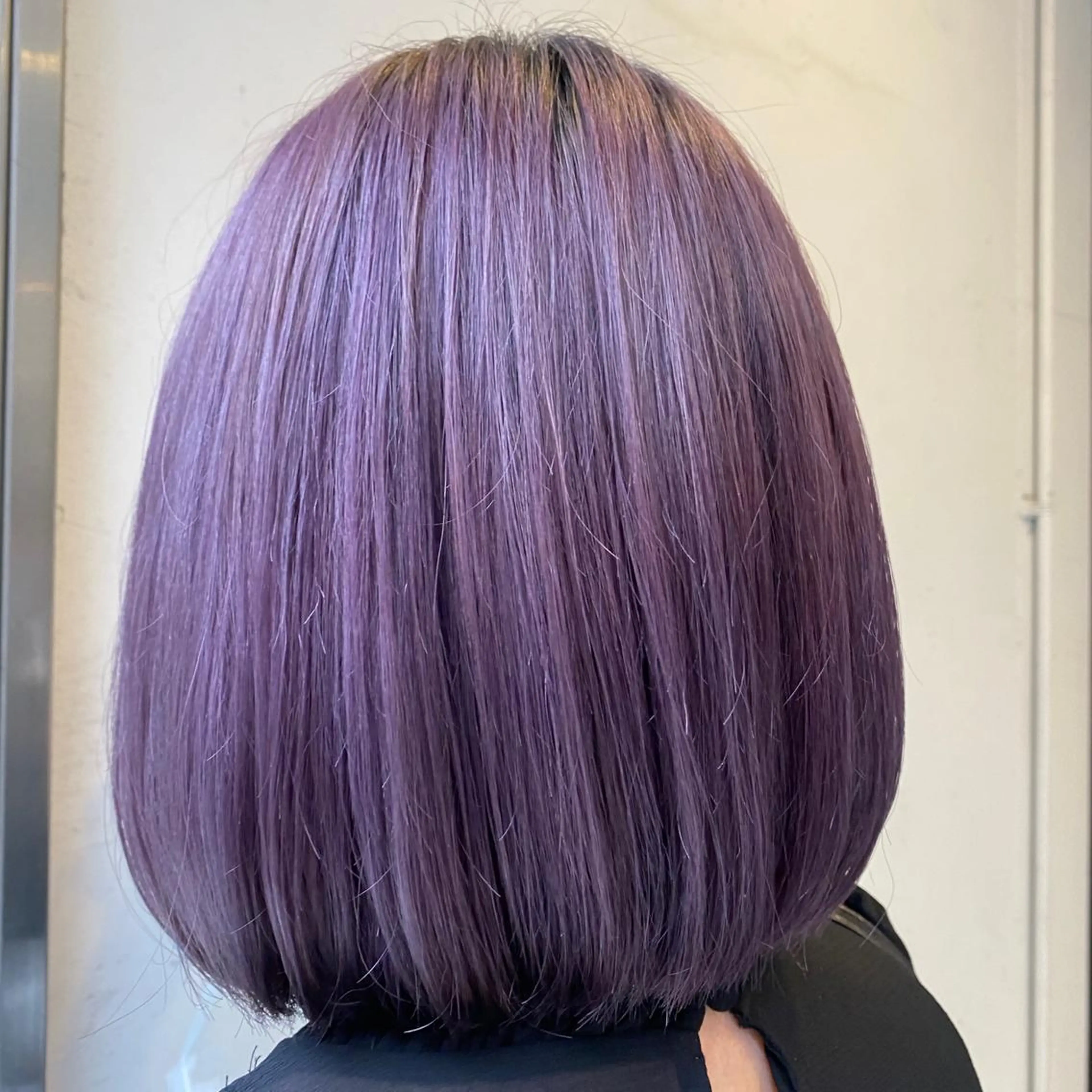 ミディアム カラー ブリーチ ラベンダーカラー パープルカラー カット ヘアカラー 💚 nao💚のヘアスタイル