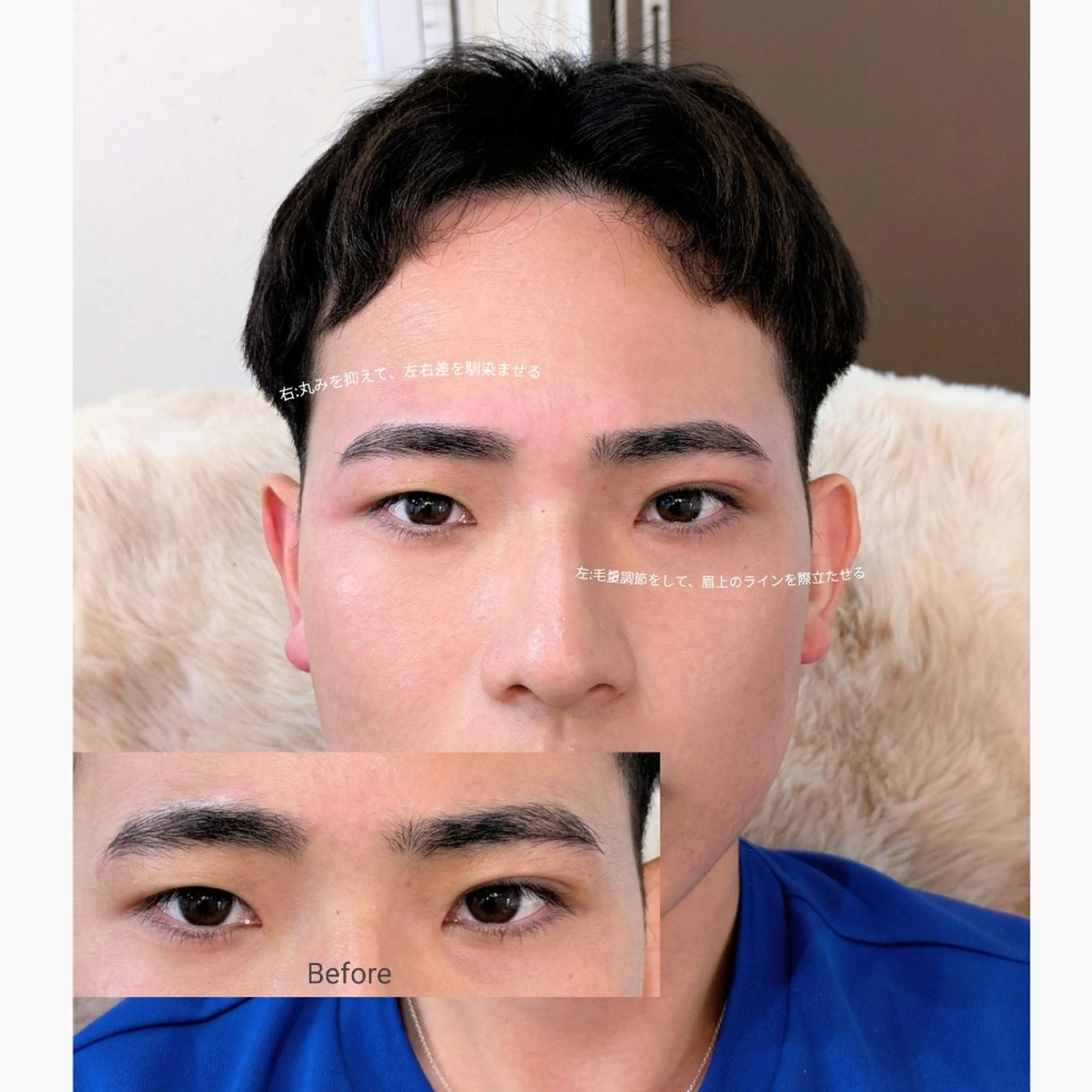 アイブロウ メンズ メンズアイブロウ yeon所属・スズカ|まつ毛眉毛 モチの良いマツエクのマツエク・マツパデザイン