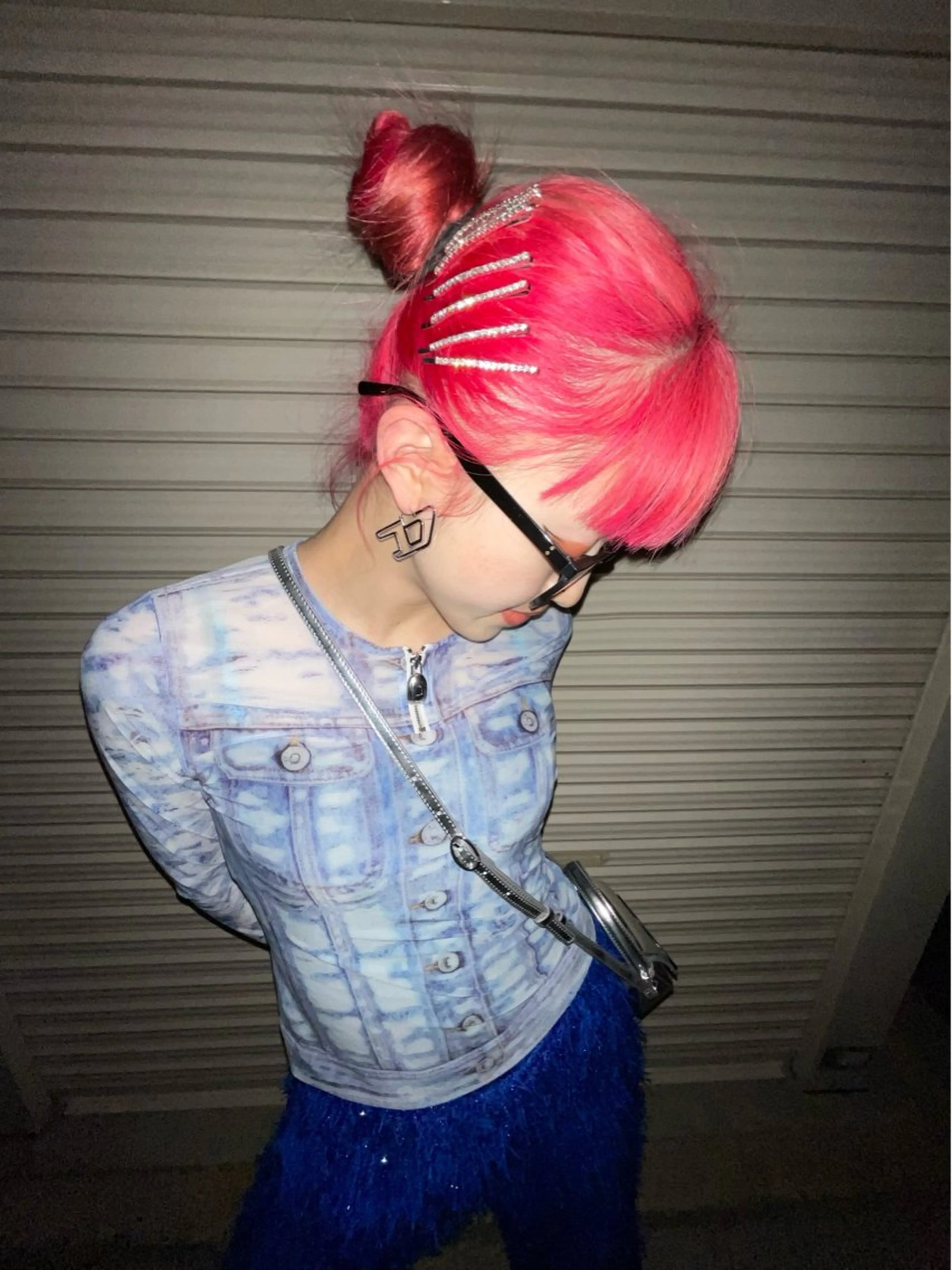 ロング カラー ヘアアレンジ ブリーチ ケアブリーチ デザインカラー ダブルカラー イヤリングカラー TATSUブリーチ/ ミルクティーベージュのヘアスタイル