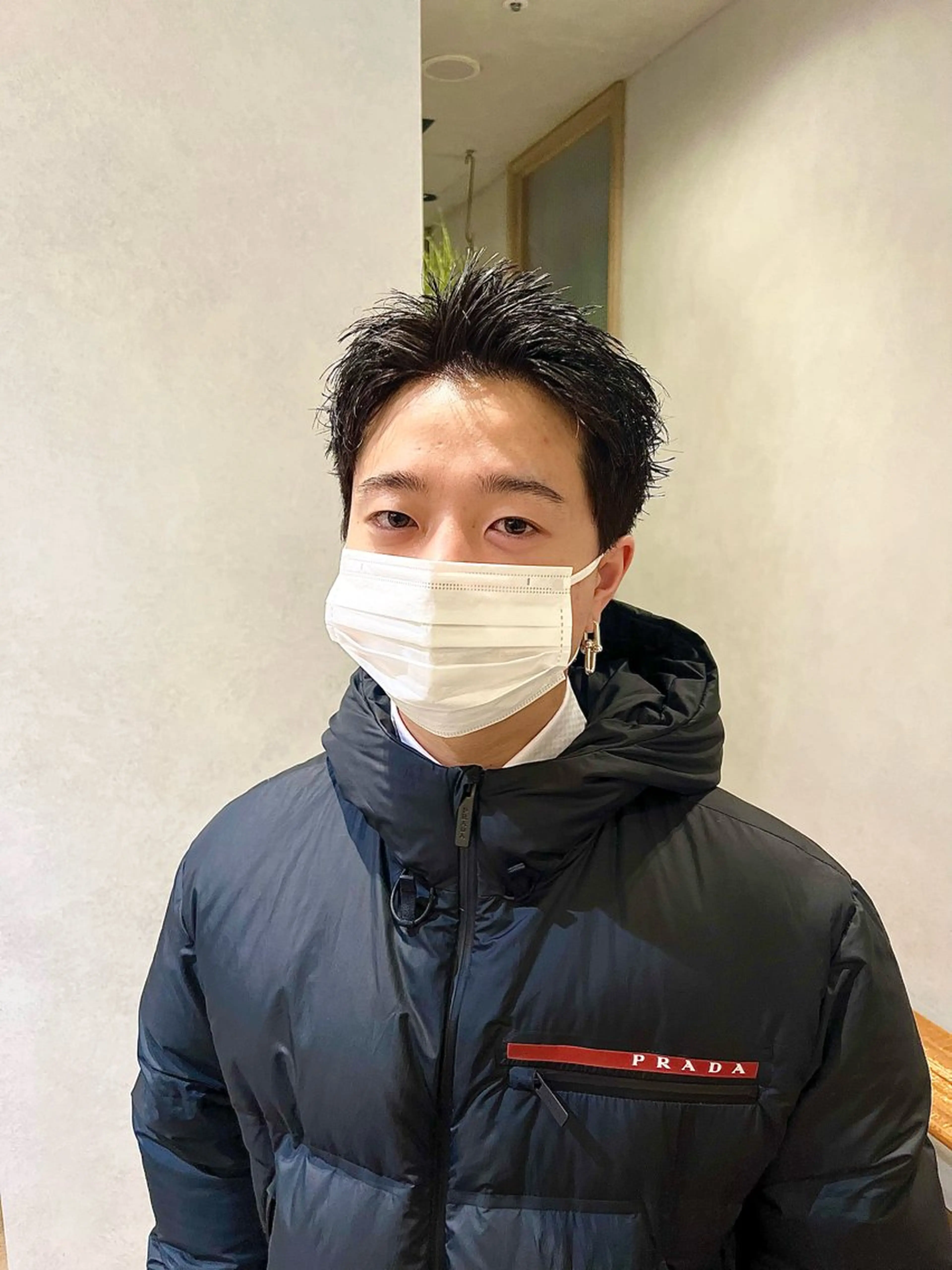 ショート カラー パーマ メンズ スパイキーショート 黒髪 ショートヘア カット CANAAN hair salon 表参道店所属・🌿‬ナチュラルヘア /パーマ/蒼真🍃のヘアスタイル