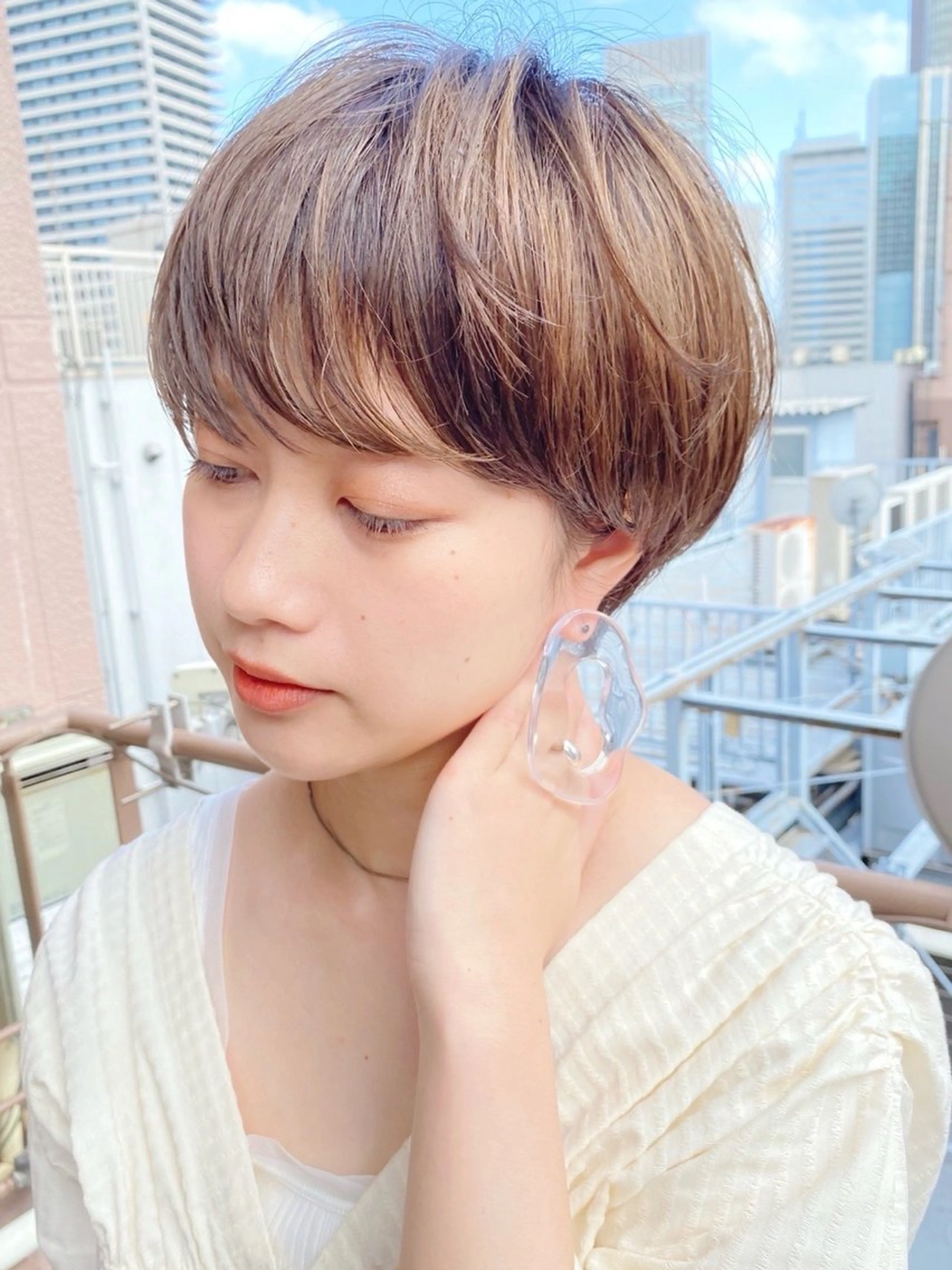 ショート ショートボブ 丸みショート ボブ ショートヘア 小顔カット 宗本篤始 /ショートヘアのヘアスタイル