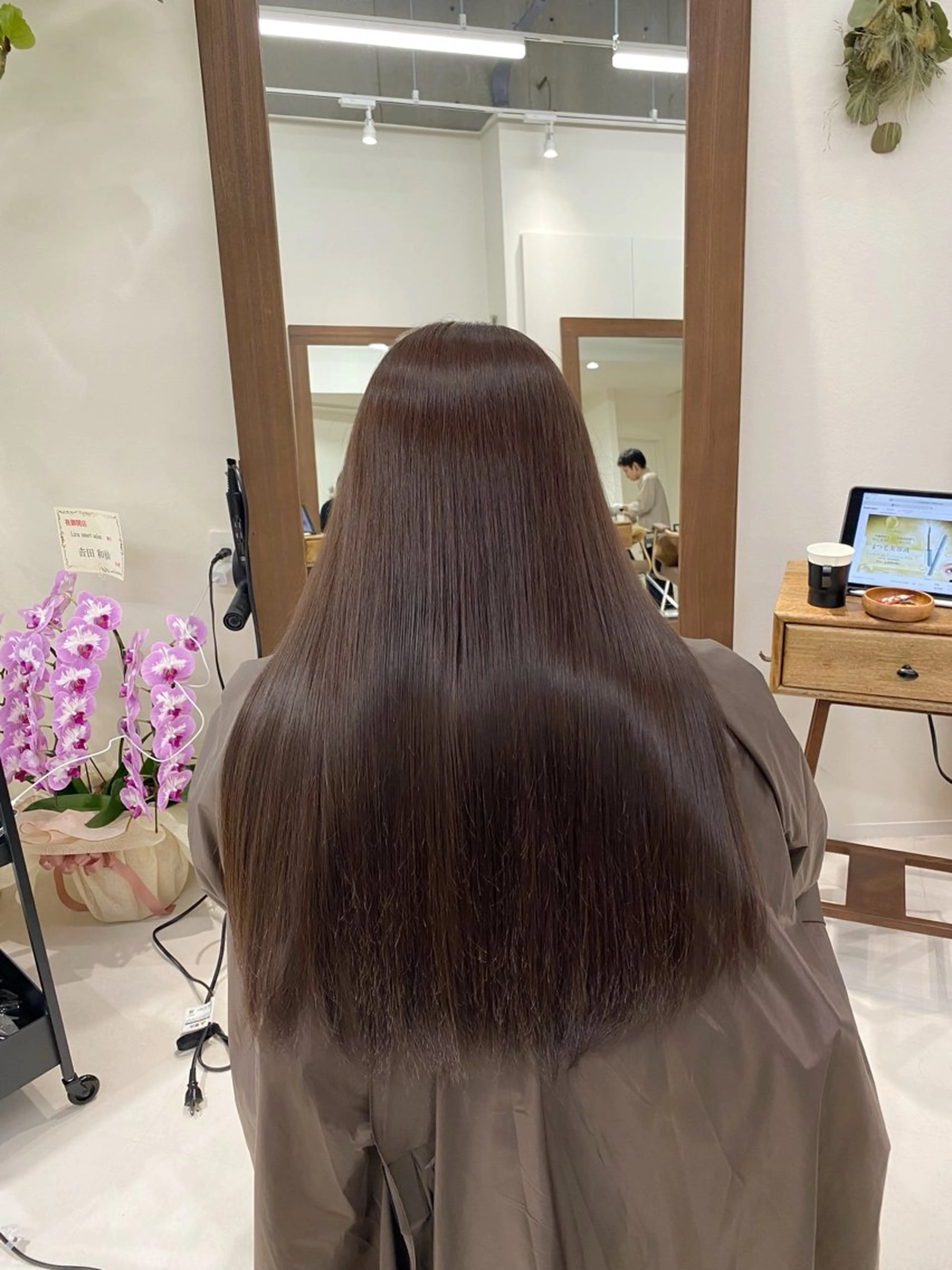 ロング カラー ブリーチ ダブルカラー ブリーチなしカラー 髪質改善 トリートメント 暖色カラー /ヘアアレンジ/花鈴のヘアスタイル